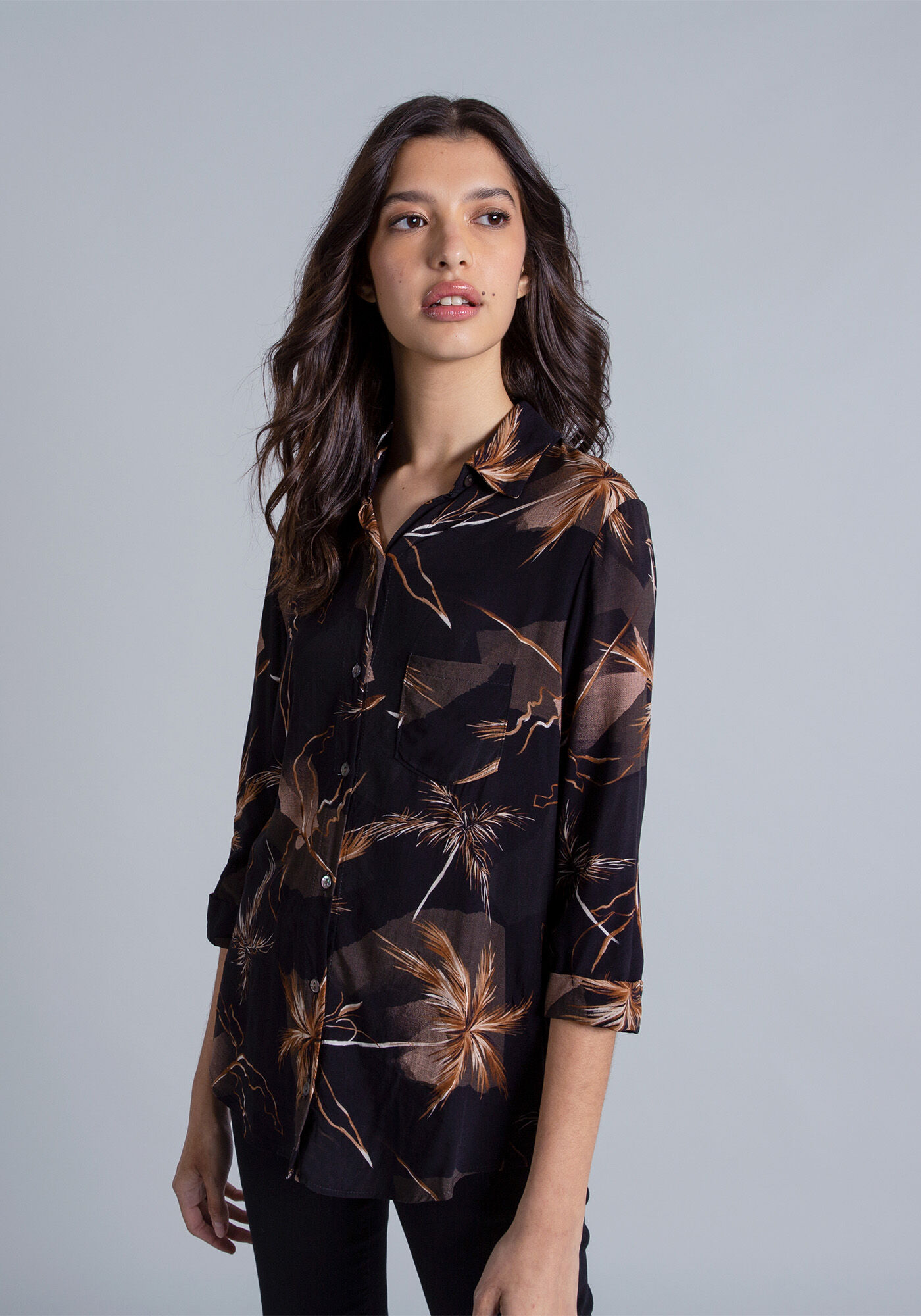 Camisa Manga 3/4 Estampa, , large.