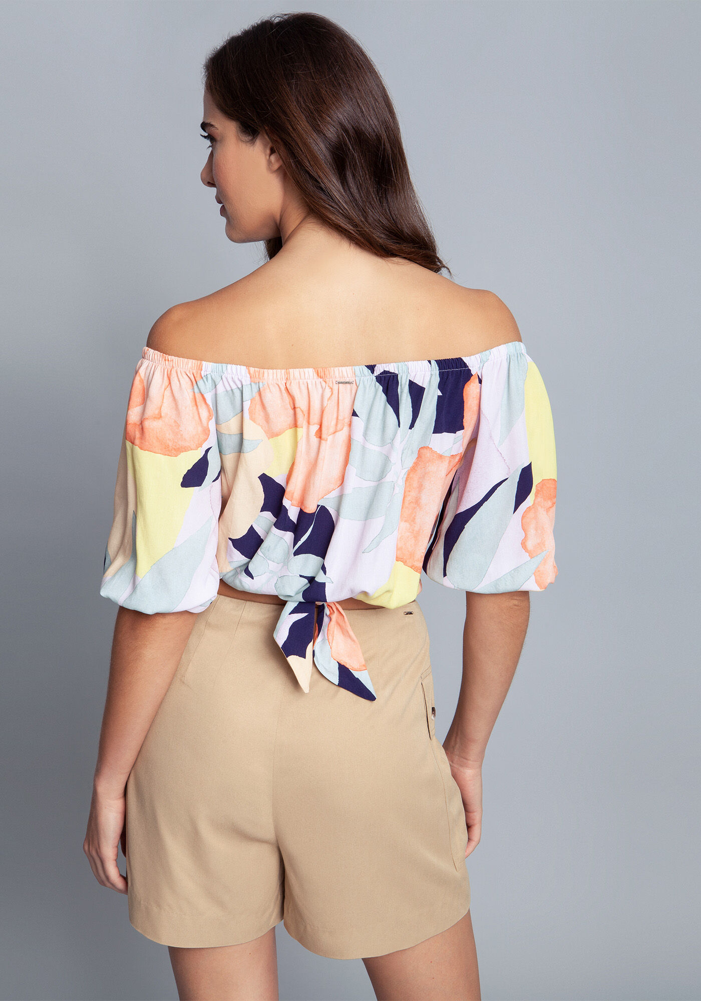 Blusa Tecido Rayon Bali Cropped, , large.