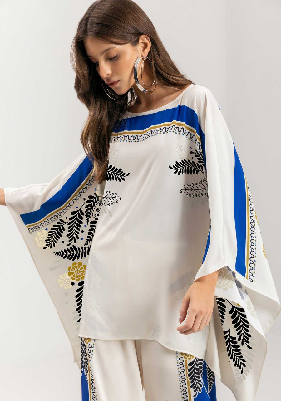 Blusa Ampla Alongada De Mangas Longas, . Blusa Ampla Alongada De Mangas Longas, , large.
