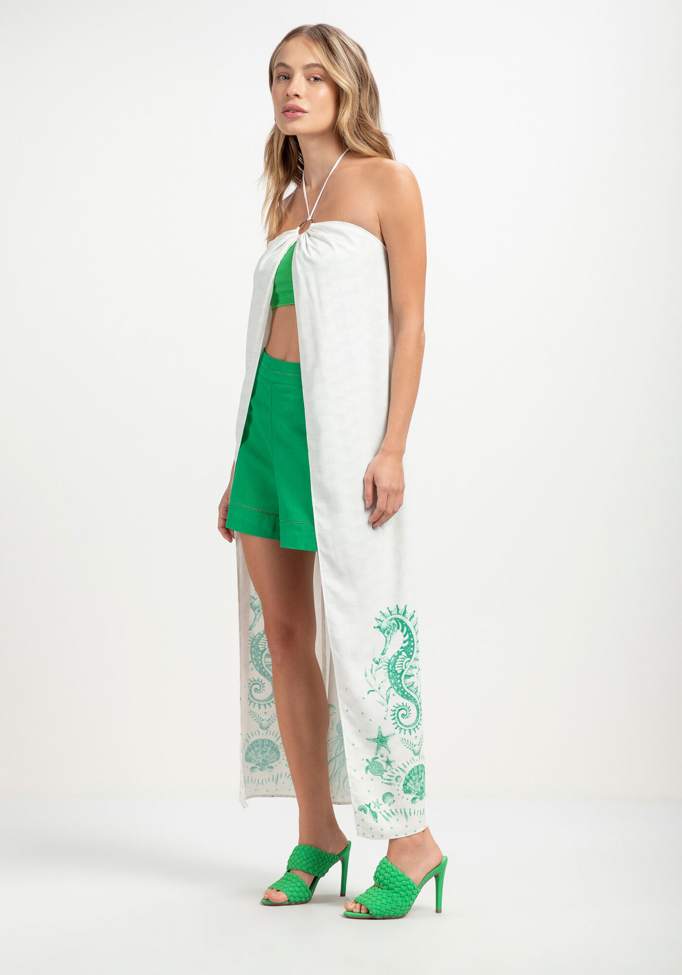 Blusa T&uacute;nica Alongada com Top Reto, , large.