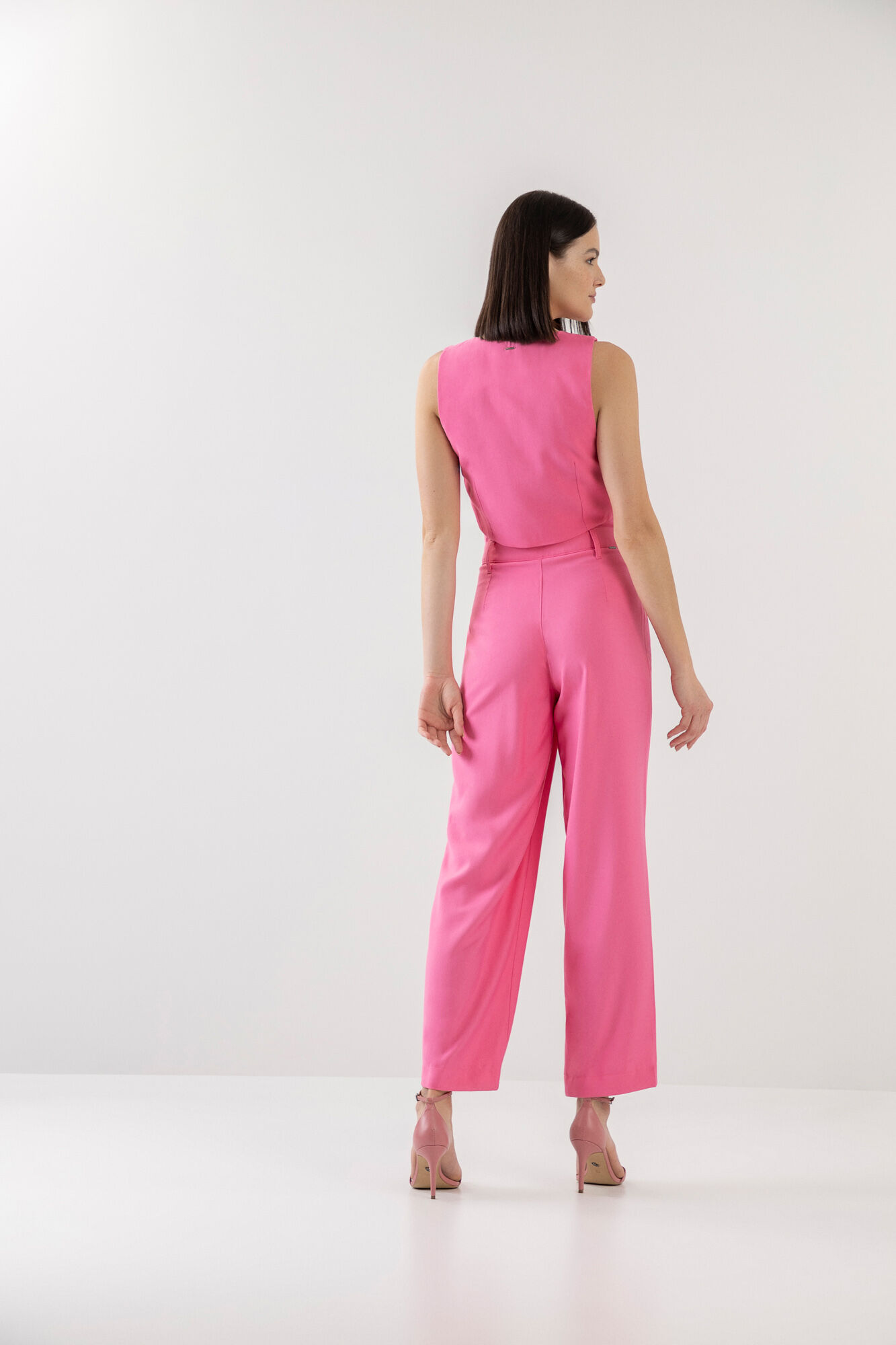 Cal&ccedil;a Slouchy Cintura Alta com Prega Barra, , large.