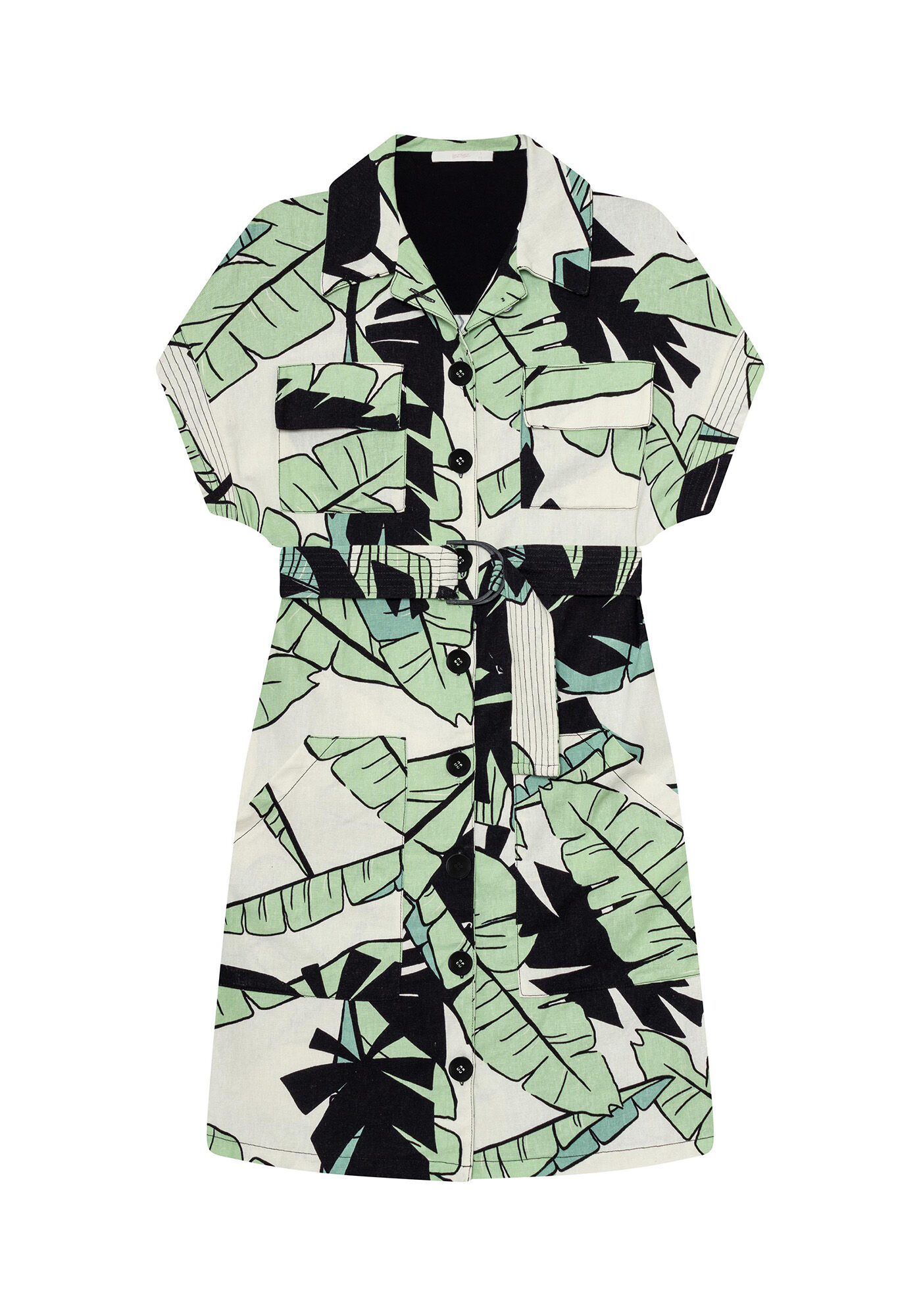 Vestido Chemise Cinto Linho, , large.