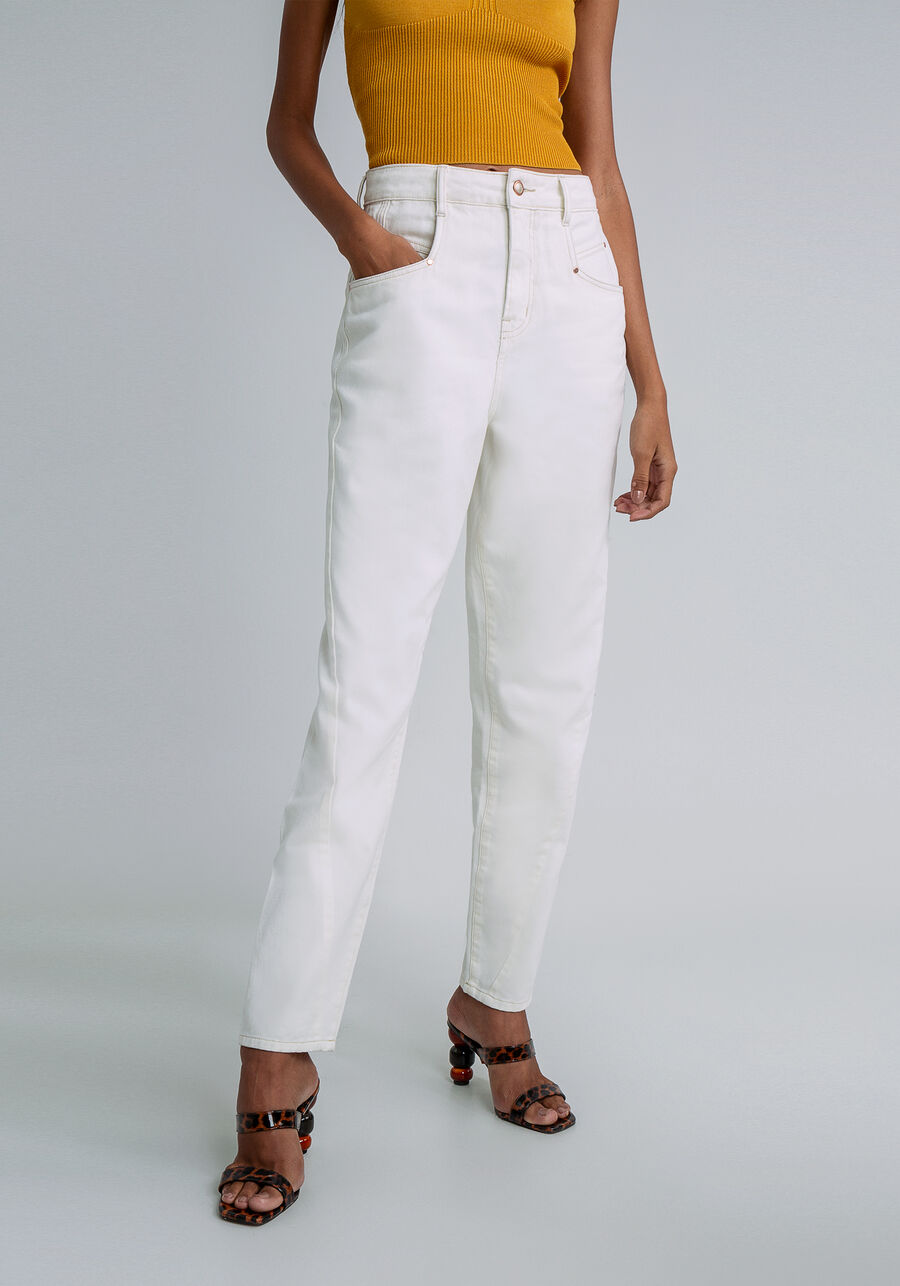 Calça Jeans Mom Cintura Alta Sarja, . Calça Jeans Mom Cintura Alta Sarja, , large.