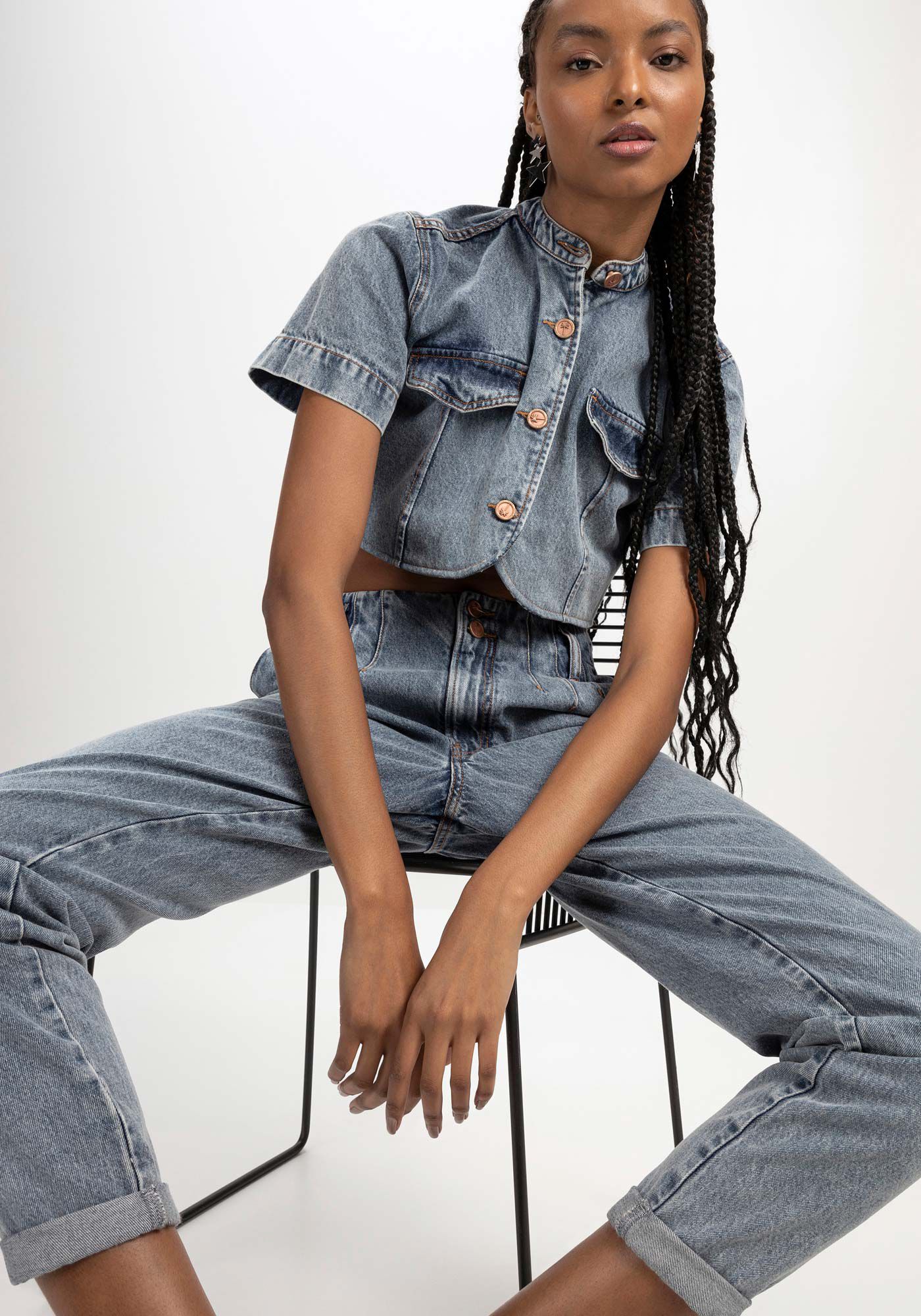 Cal&ccedil;a Jeans Slim Alfaiataria Marmorizada, JEANS, large.