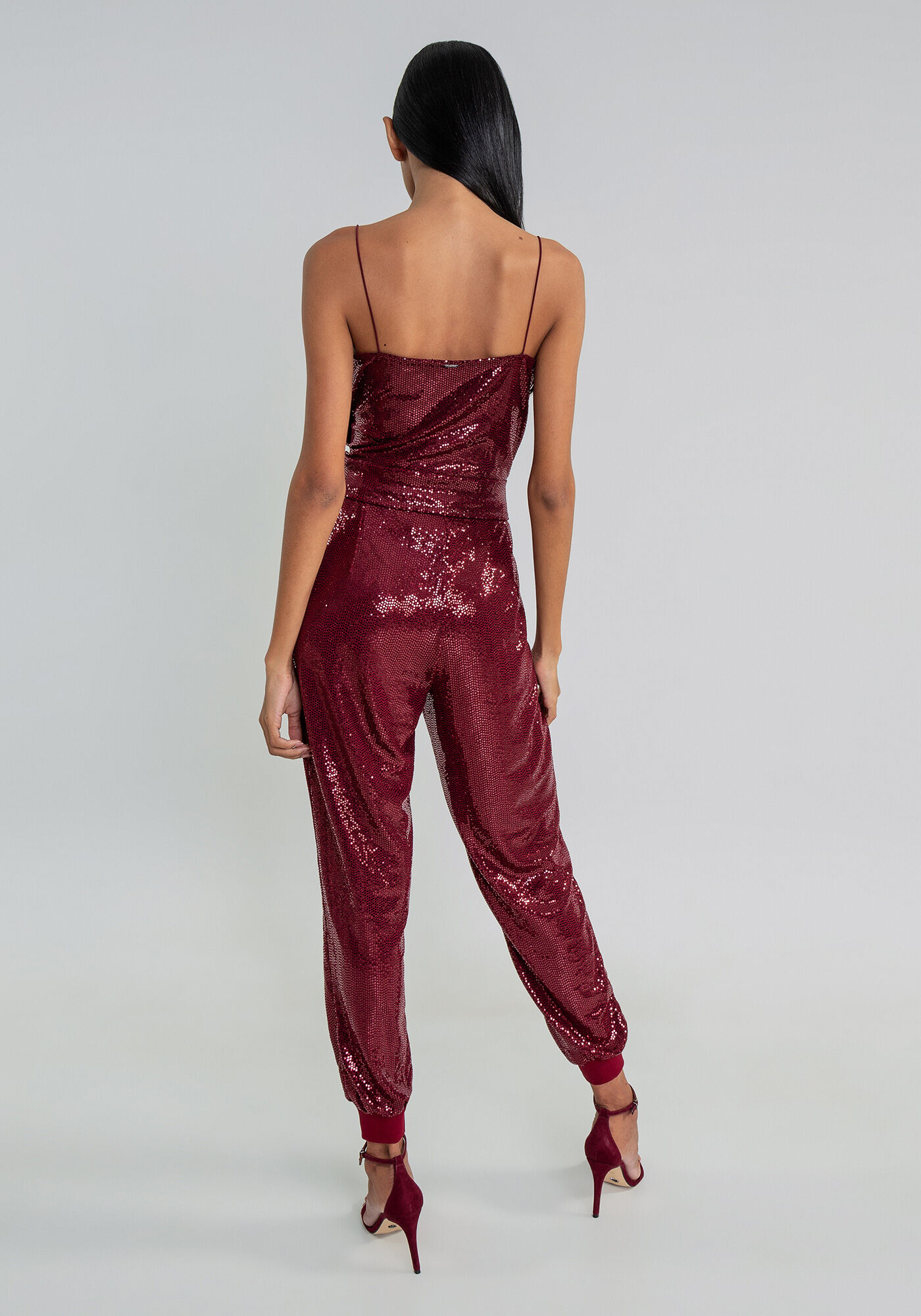 Blusa Cropped de Al&ccedil;a Fina Paet&ecirc; Glam, , large.