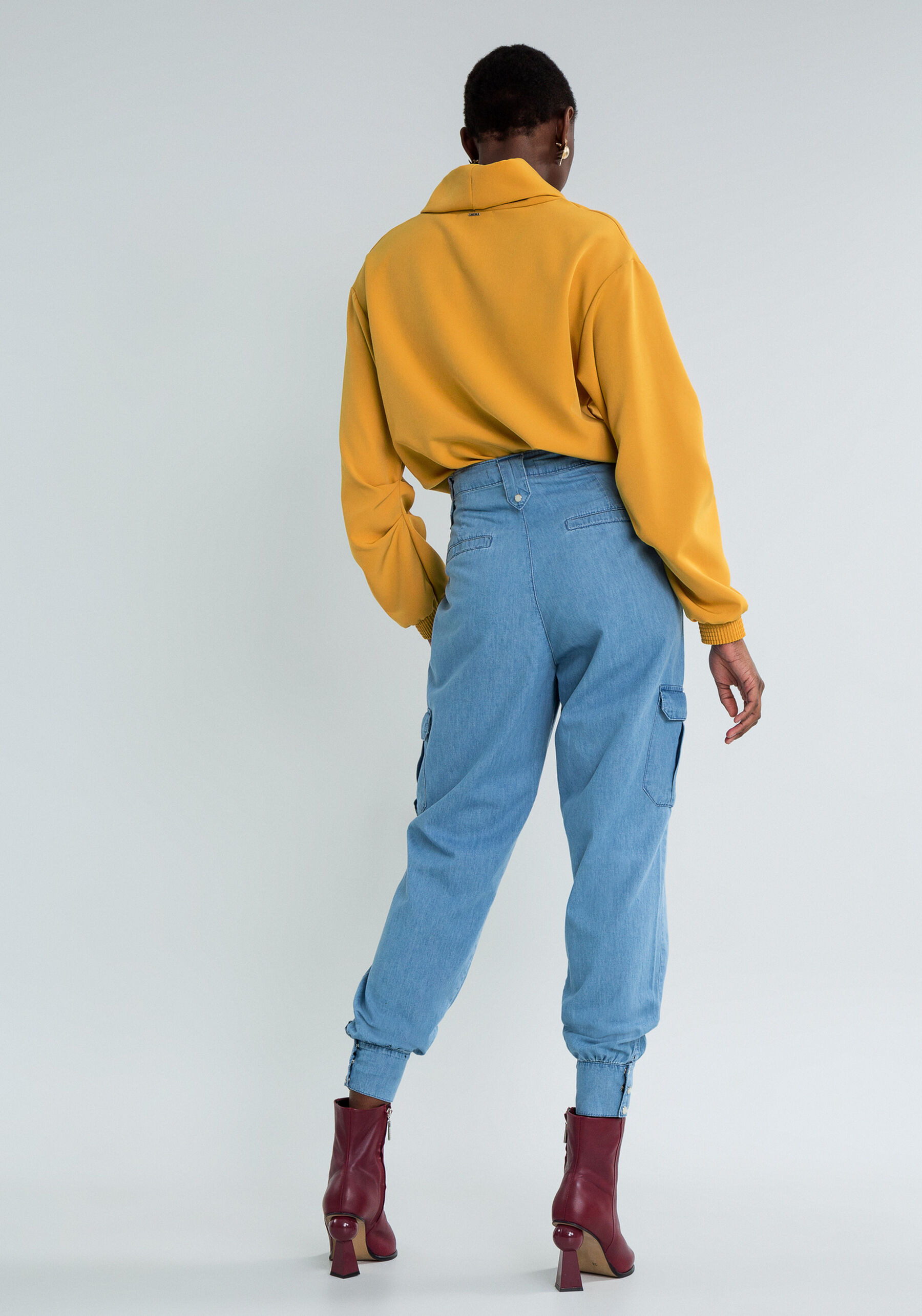Calça Cargo Cropped, . Calça Cargo Cropped, , large.