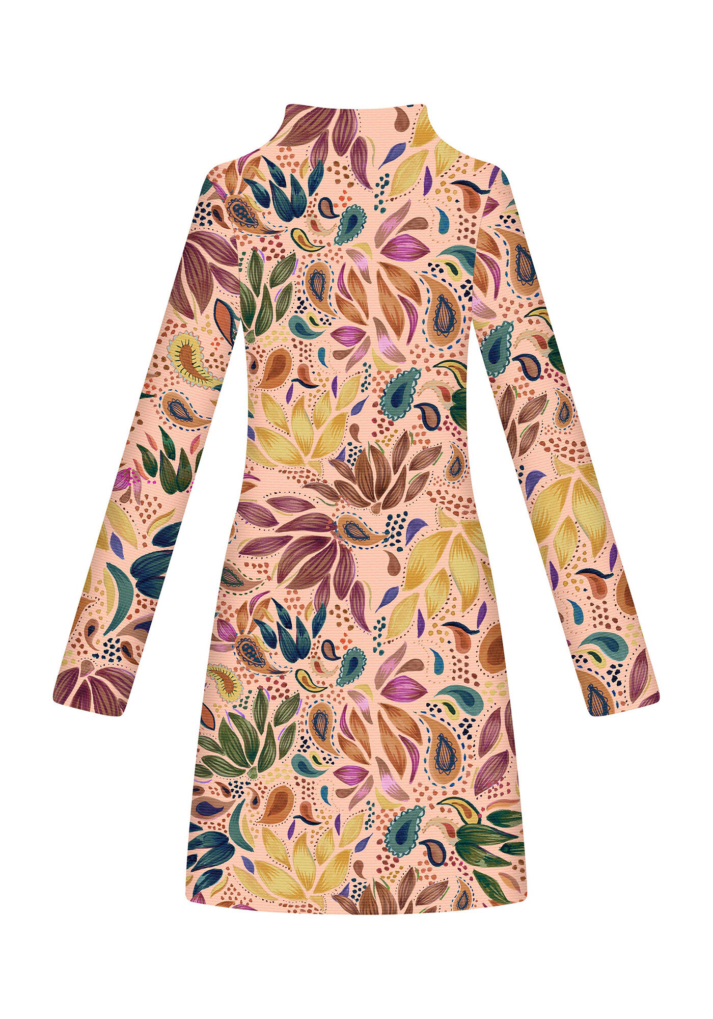 Vestido Manga Longa Gola Alta, , large.