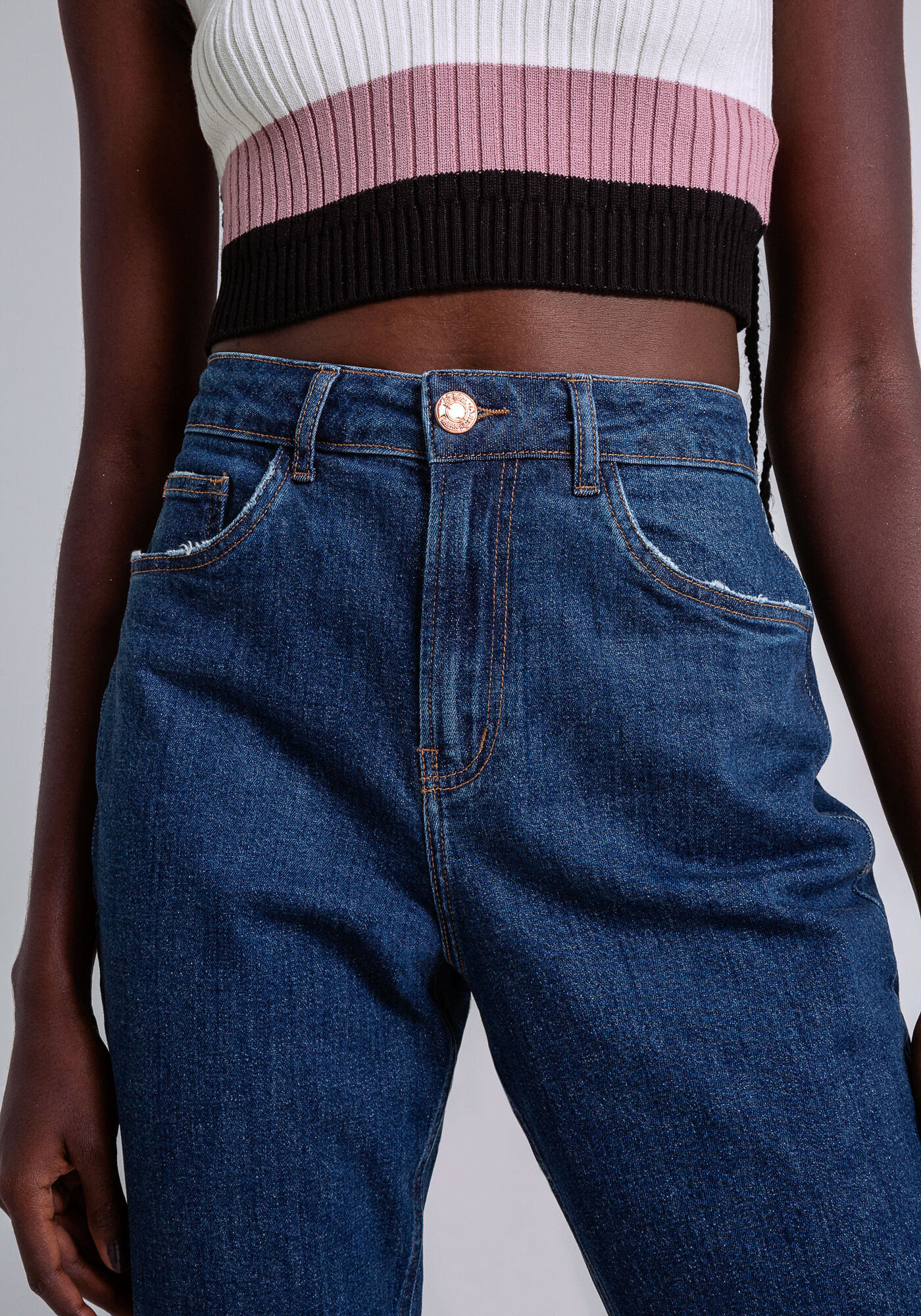 Cal&ccedil;a Jeans Mom Cintura Alta, , large.