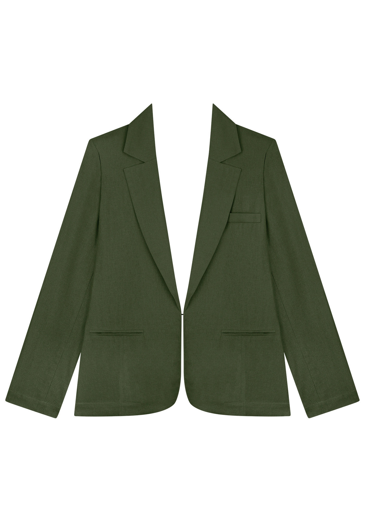 Blazer Alfaiataria em Linho com Bolsos, , large.