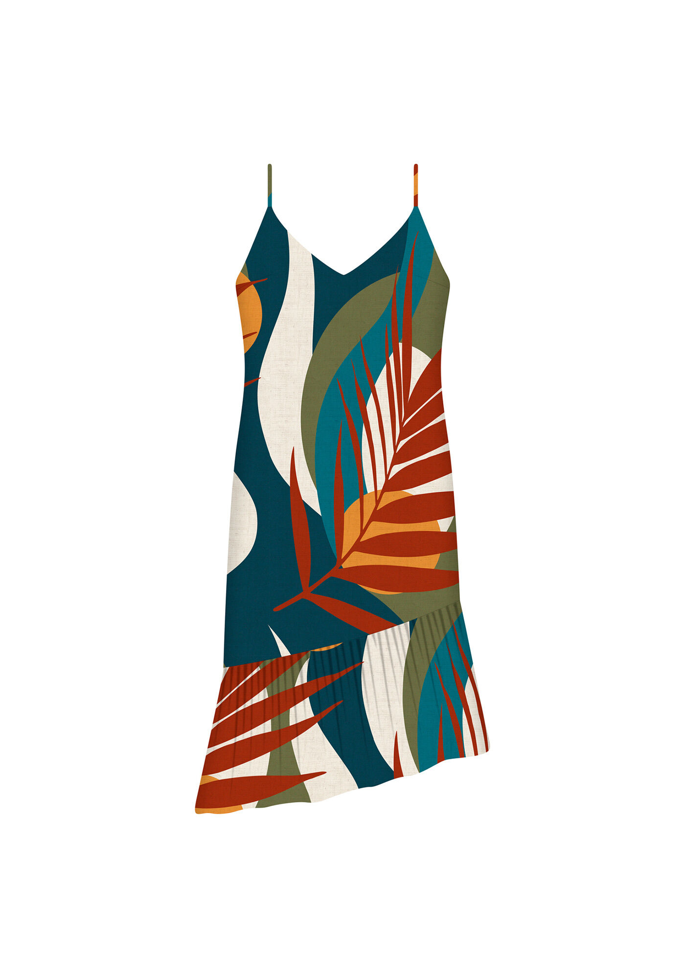 Vestido com Al&ccedil;as M&iacute;di Babado Corumbau, , large.