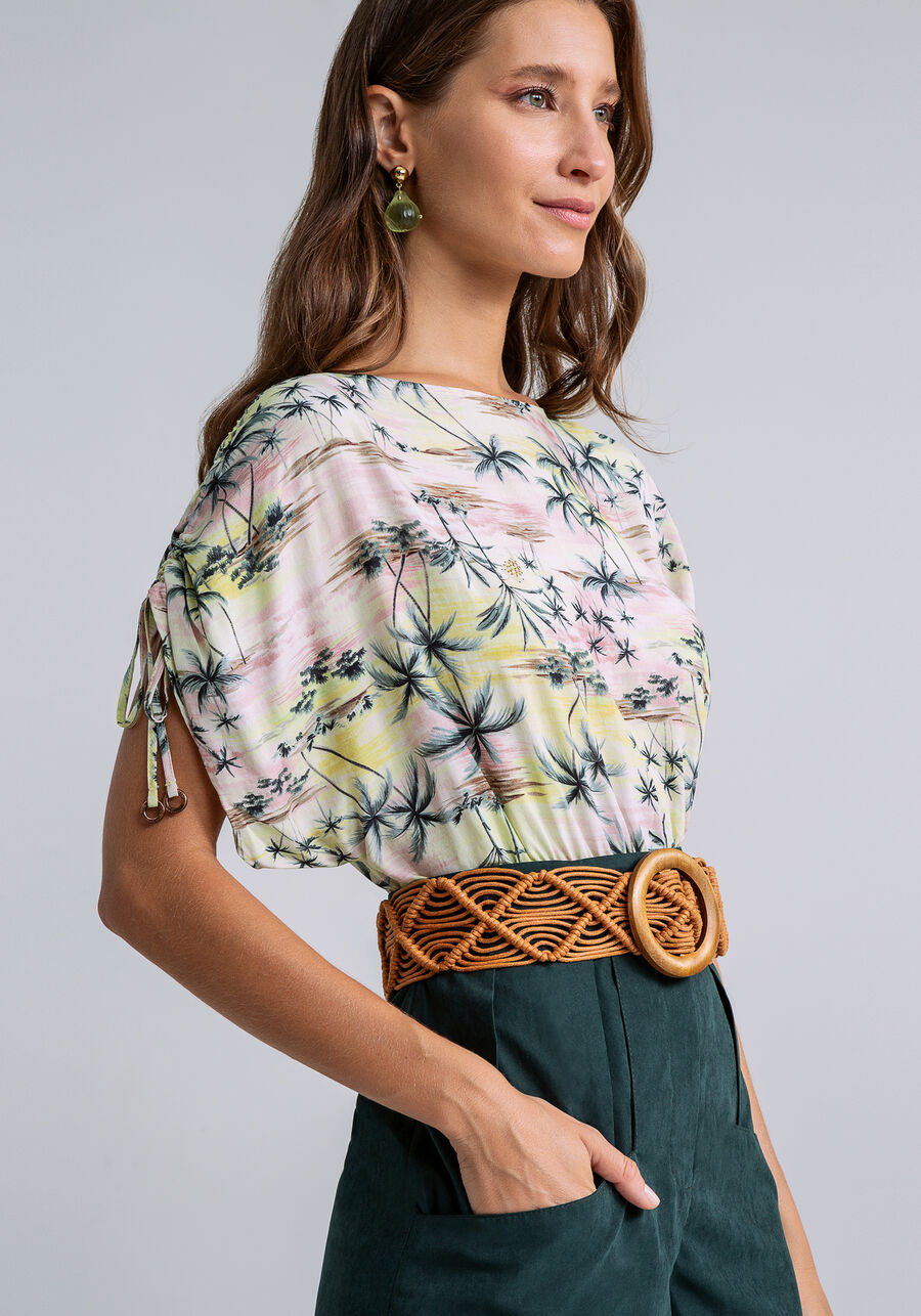 Blusa Cropped Amarração Ombros, DUNAS. Blusa Cropped Amarração Ombros, DUNAS, large.