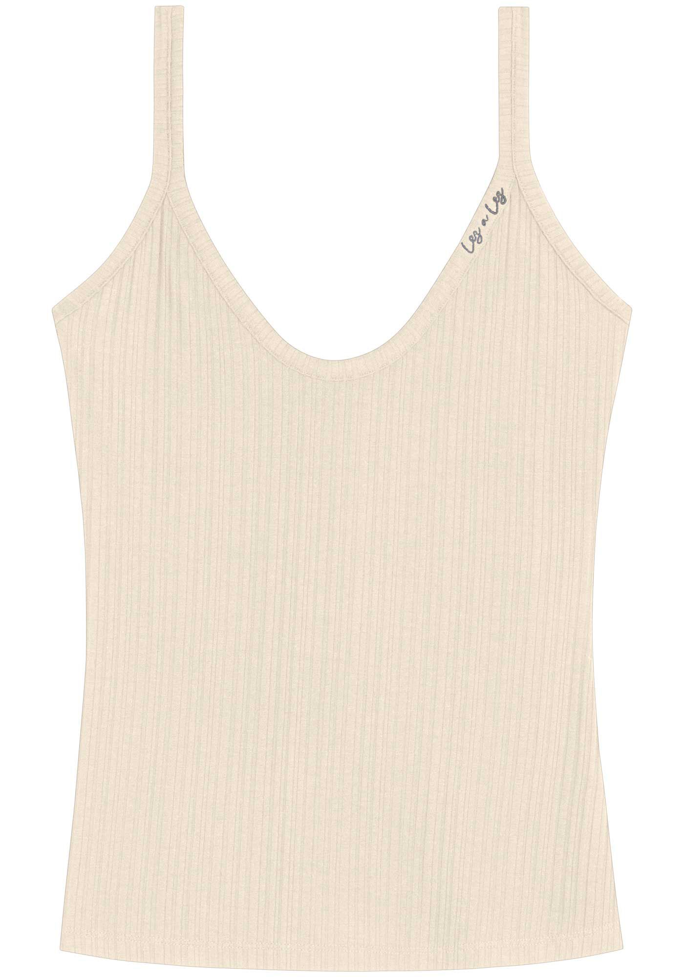 Blusa Regata B&aacute;sica De Al&ccedil;as Em Malha Canelada, , large.