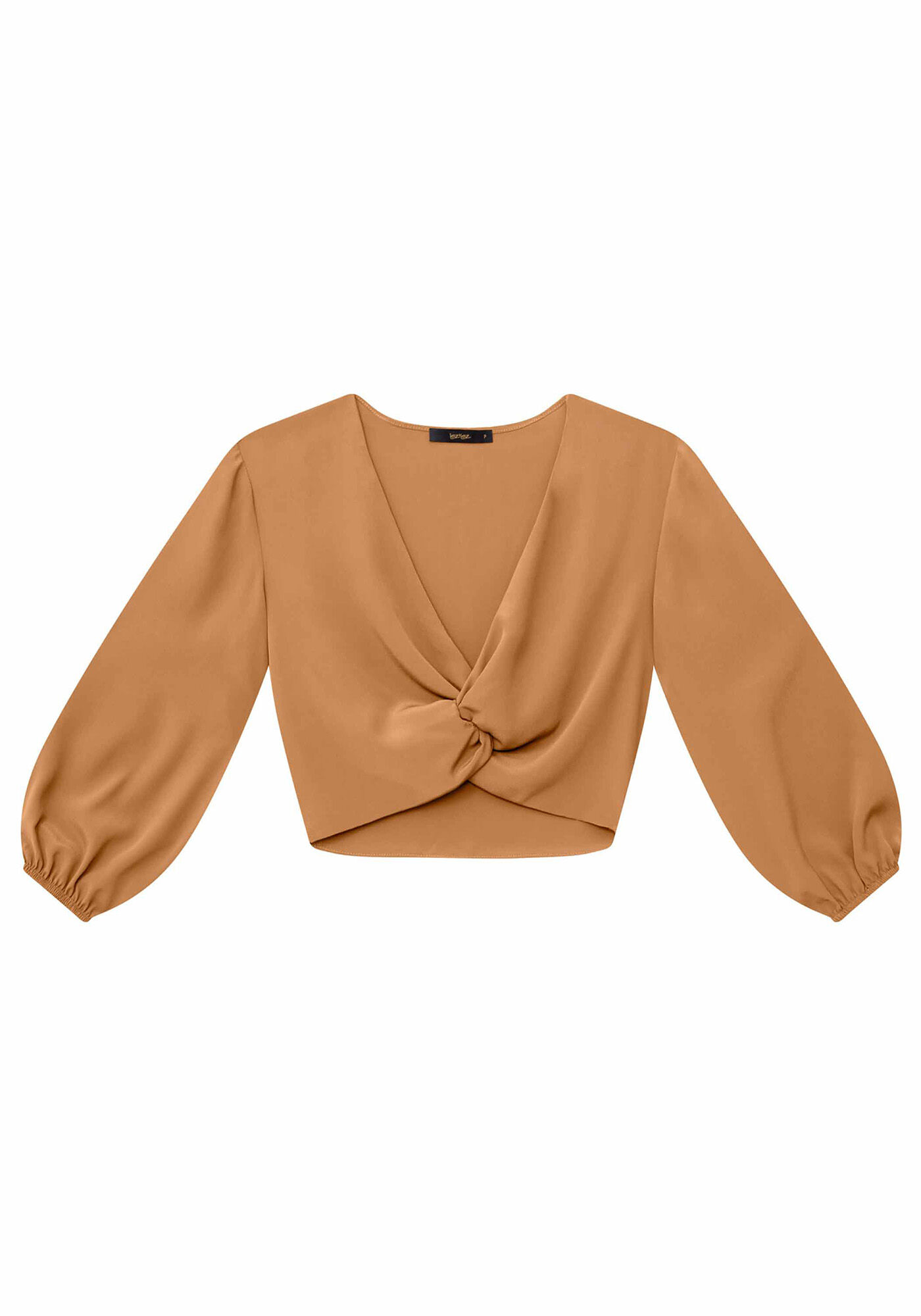 Blusa Manga 3/4 Cropped Tecido, , large.