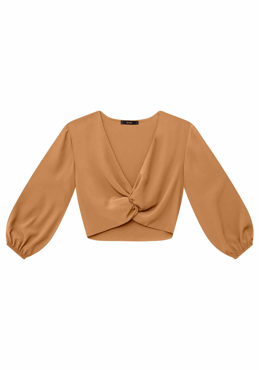 Blusa Manga 3/4 Cropped Tecido, . Blusa Manga 3/4 Cropped Tecido, , large.