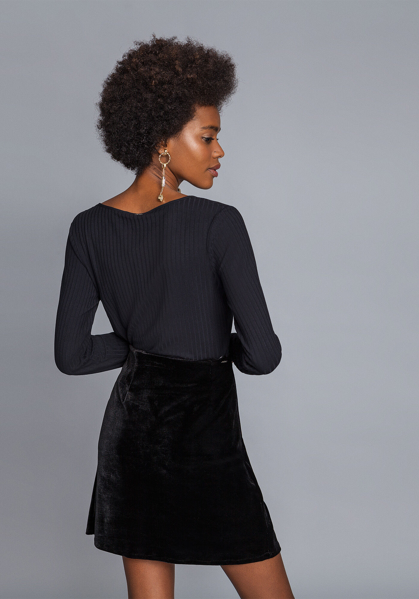 Blusa Manga Longa Bot&otilde;es, , large.