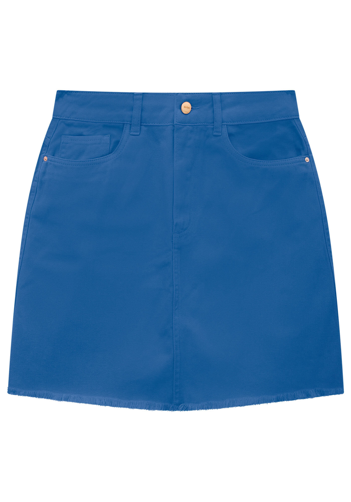 Saia Curta Sarja com Cintura Alta, , large.