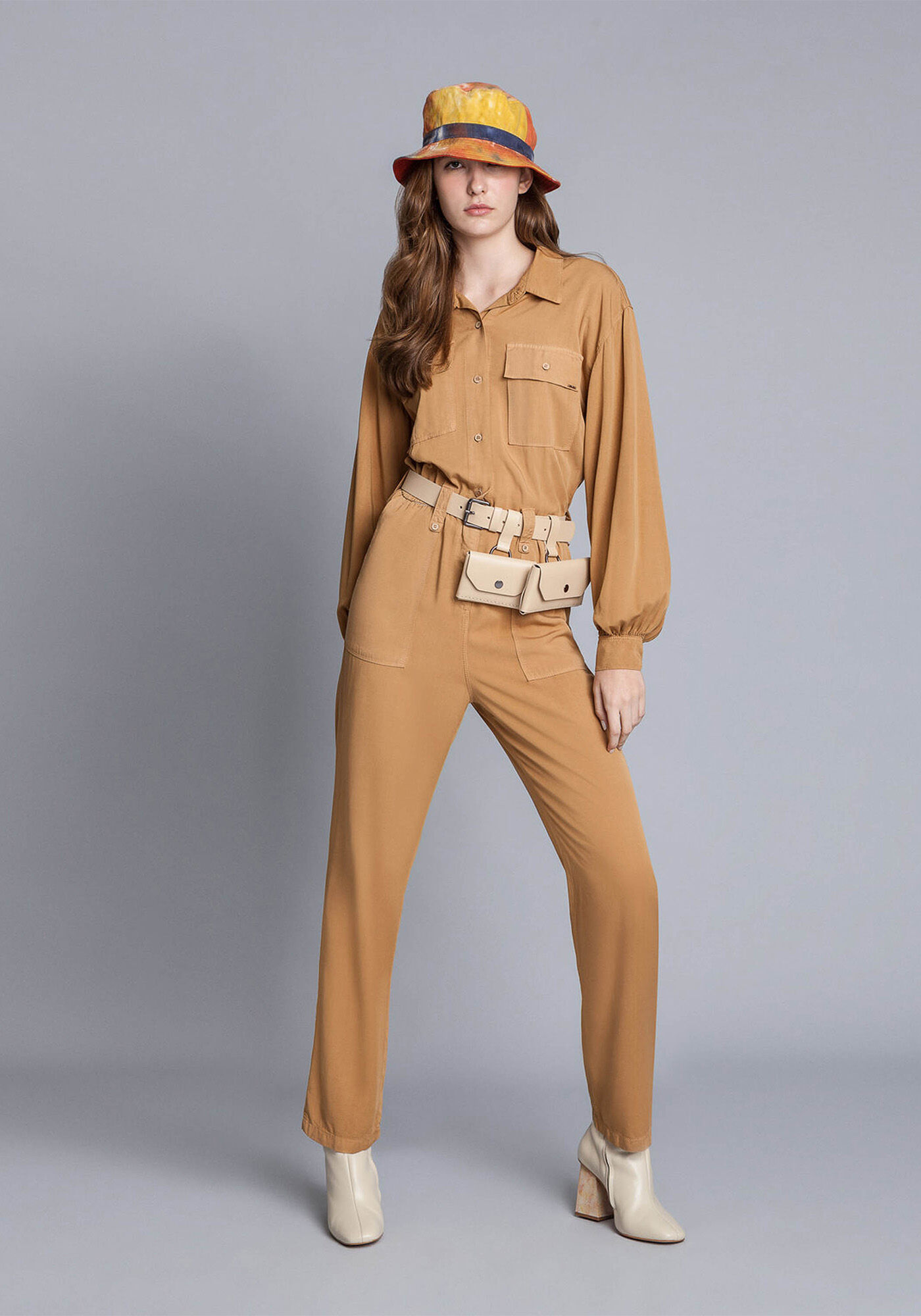 Macac&atilde;o Utilit&aacute;rio Longo com Cinto, , large.