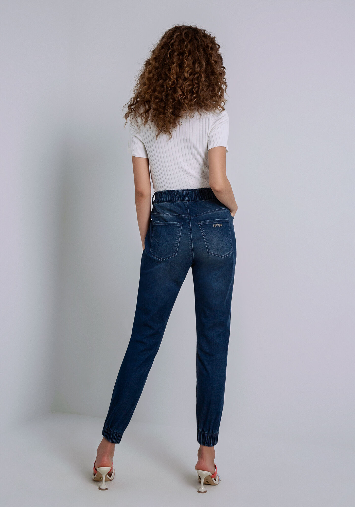 Cal&ccedil;a Jeans Jogging Elastic Denim, JEANS, large.