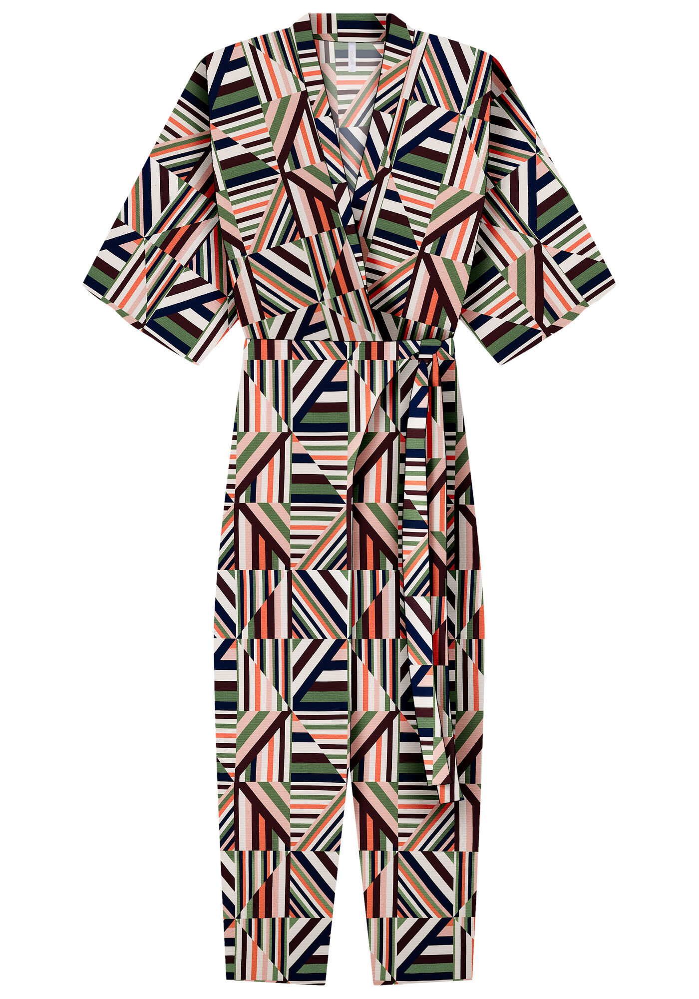 Macac&atilde;o Transpassado em Viscose Estampado, PIPA, large.