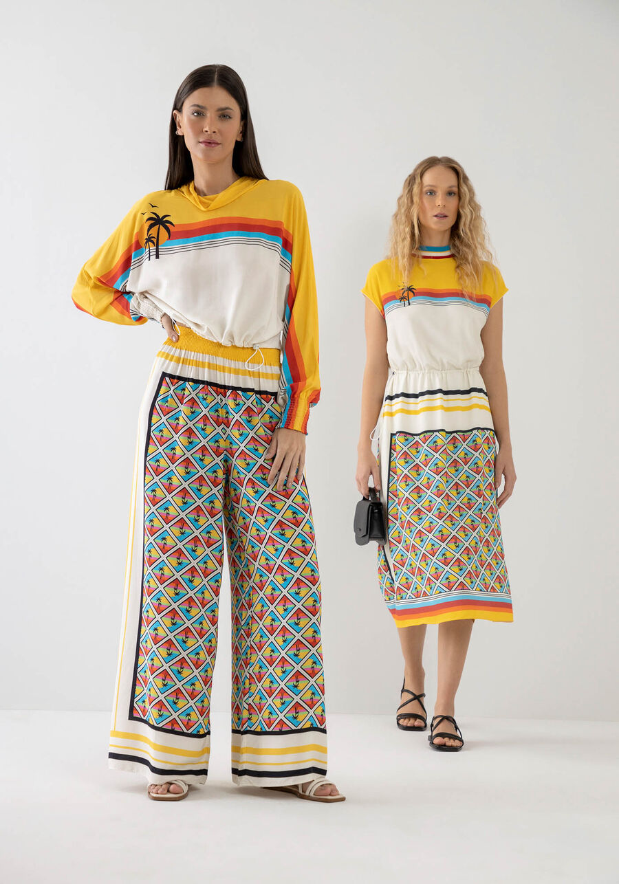 Blusa Estampada em Viscose com Regulador, . Blusa Estampada em Viscose com Regulador, , large.