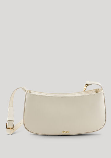 Bolsa Baguete Média em Couro Minimal, CREME ANGORA. Bolsa Baguete Média em Couro Minimal, CREME ANGORA, large.
