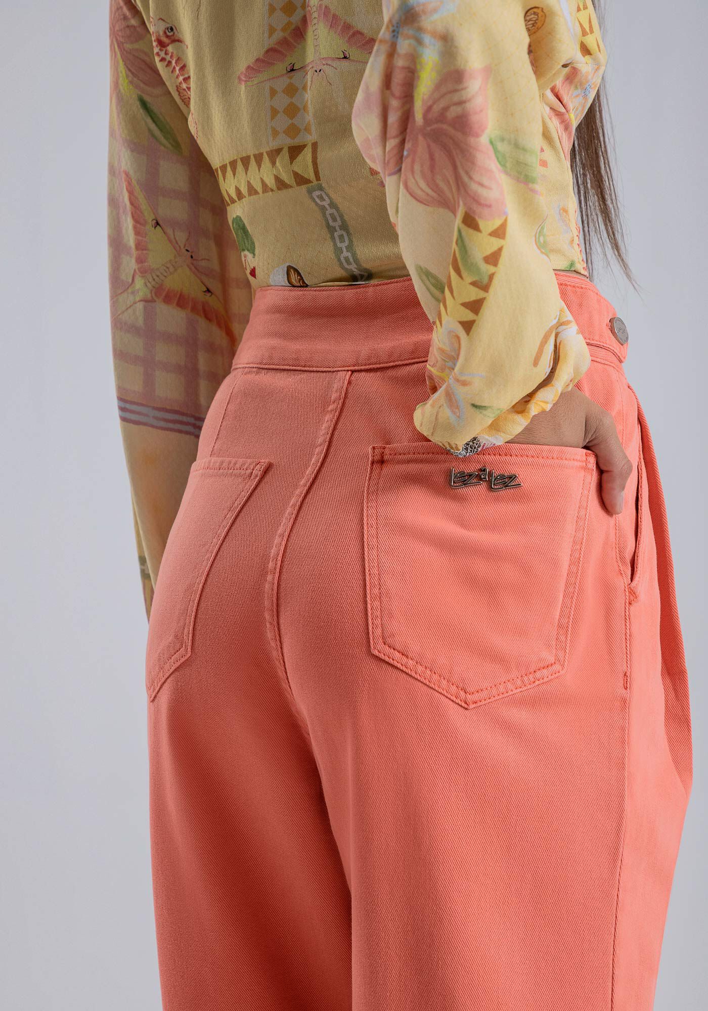 Calça jeans salmão sale