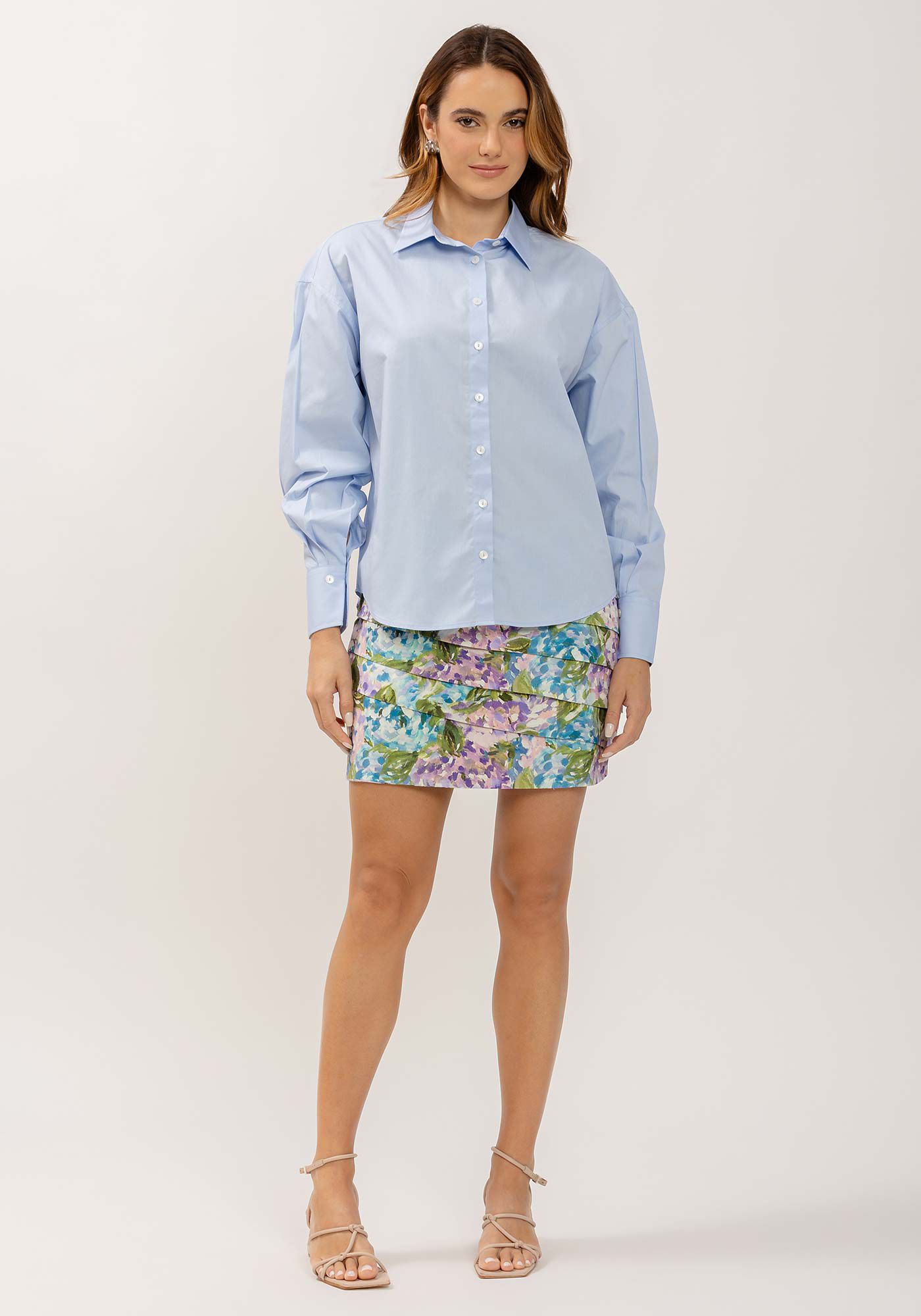 Camisa Manga Longa Alfaiataria em Tricoline, , large.