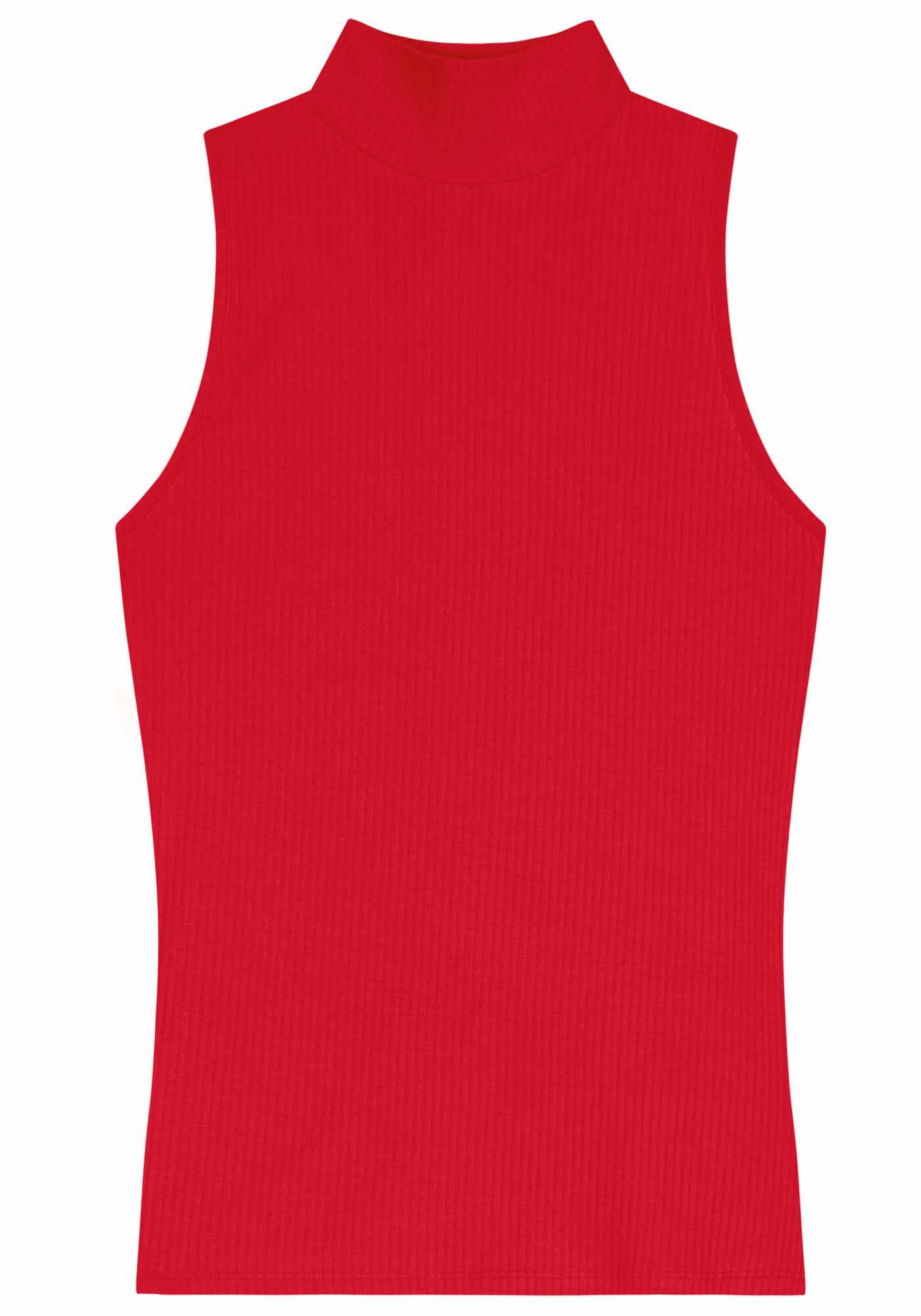 Regata Canelada com Gola Alta, , large.