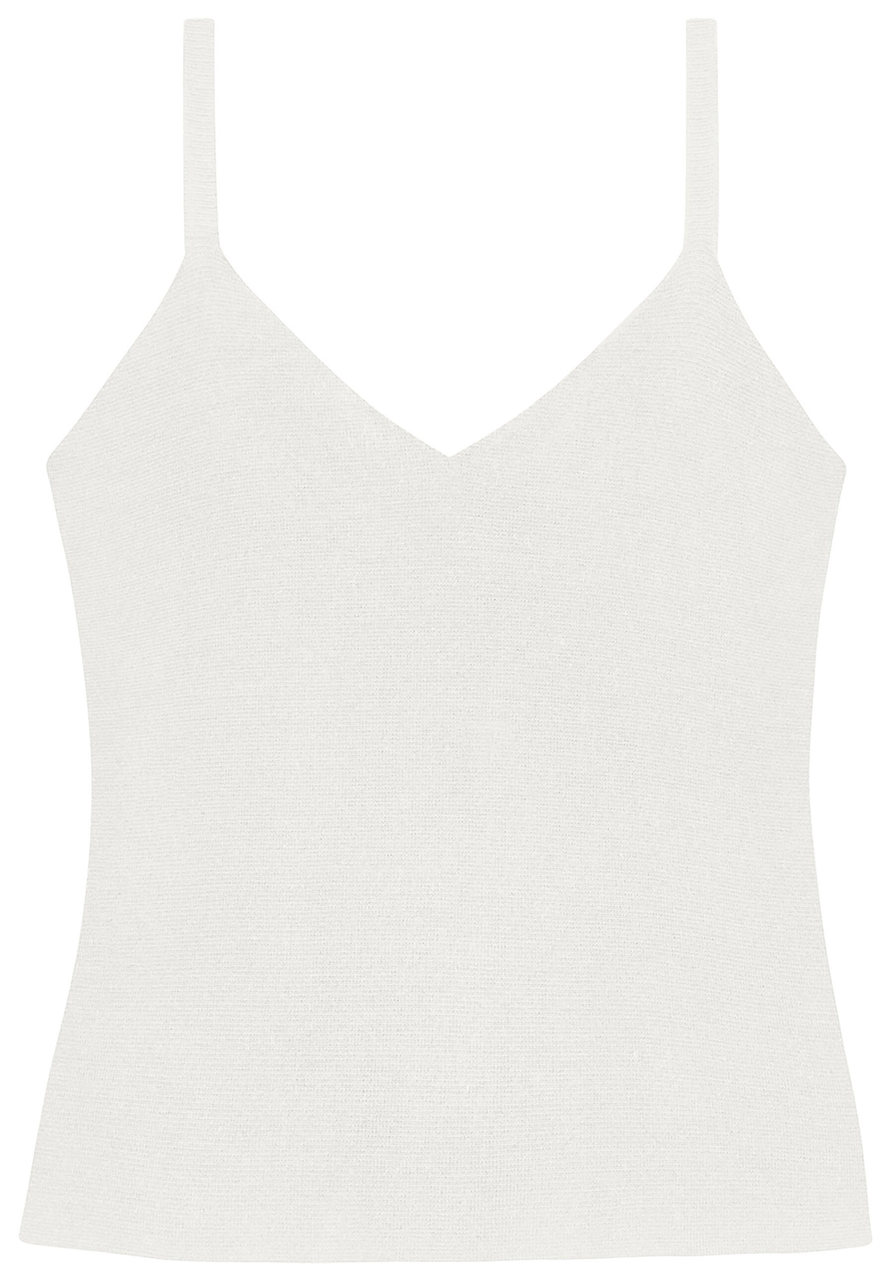 Blusa com Alças em Tricô, BRANCO OFF WHITE. Blusa com Alças em Tricô, BRANCO OFF WHITE, large.