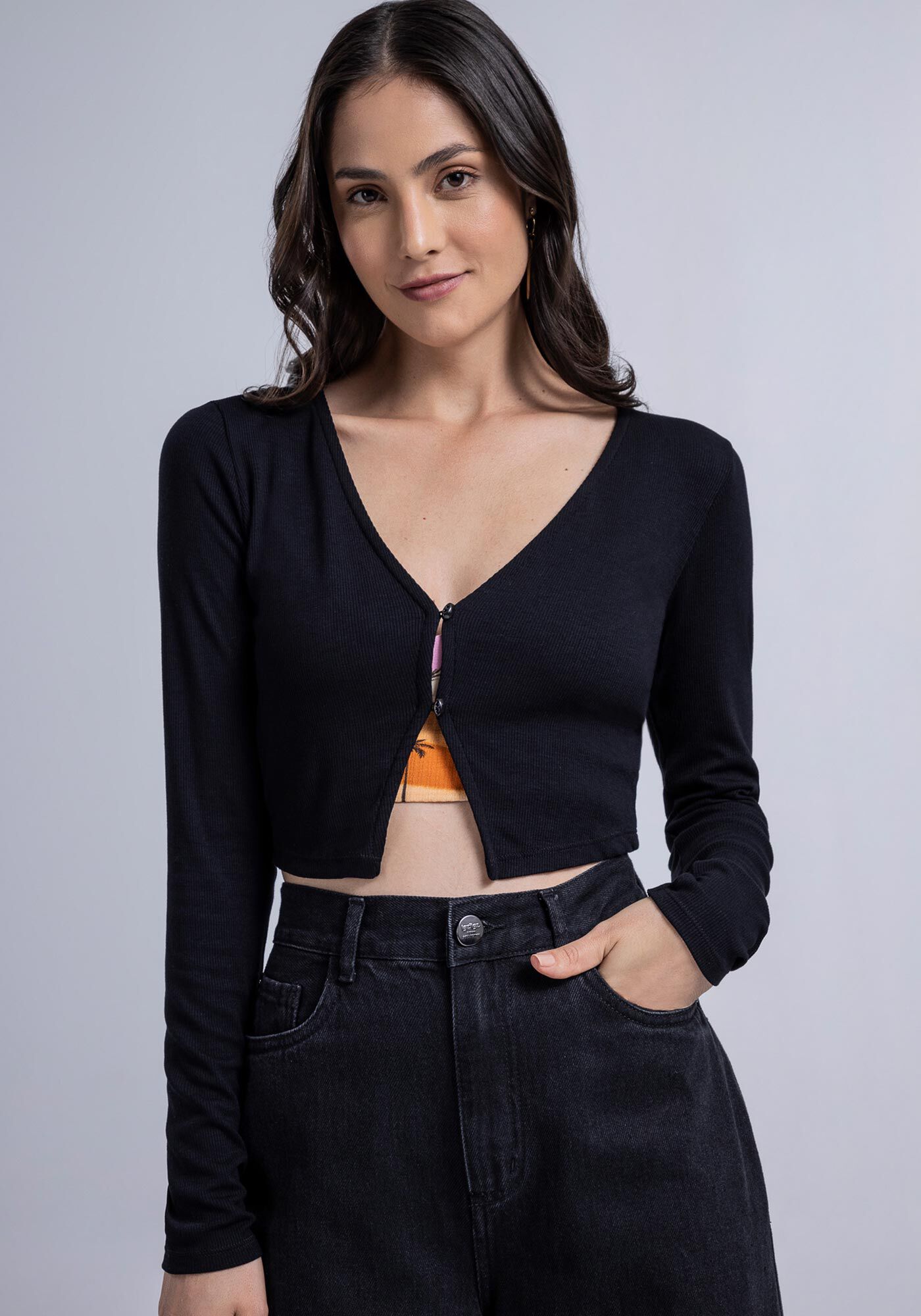 Cropped e cardigan new arrivals