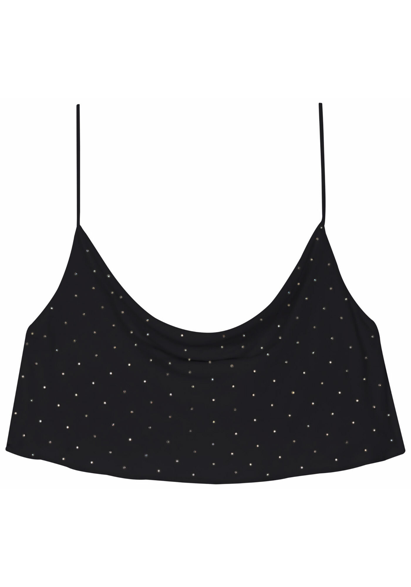Blusa Decote Degag&ecirc; em Viscose com Strass, PRETO REATIVO, large.