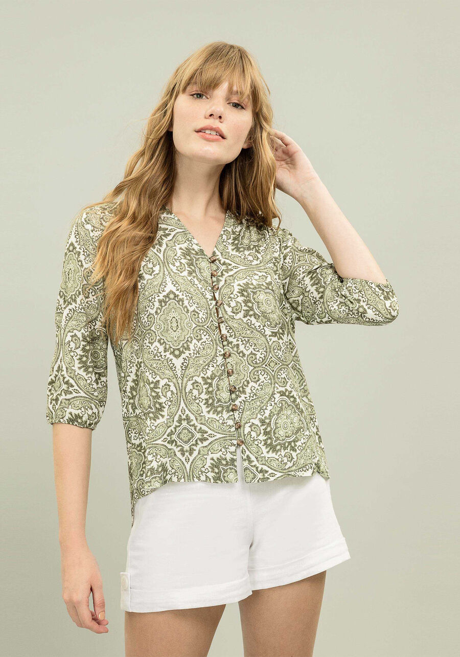 Camisa Manga 3/4 Estampa, . Camisa Manga 3/4 Estampa, , large.