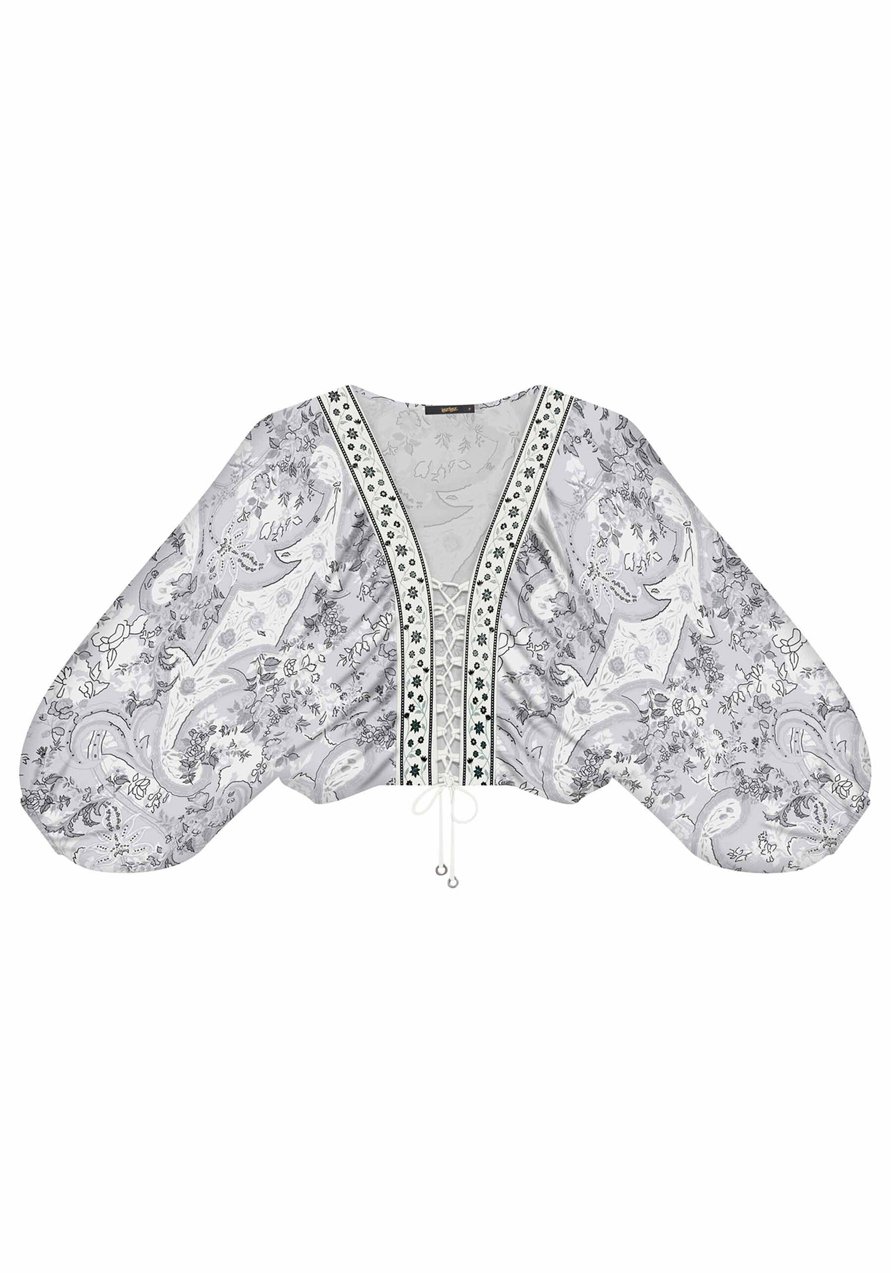 Blusa Amarração Estampada Tecido, . Blusa Amarração Estampada Tecido, , large.