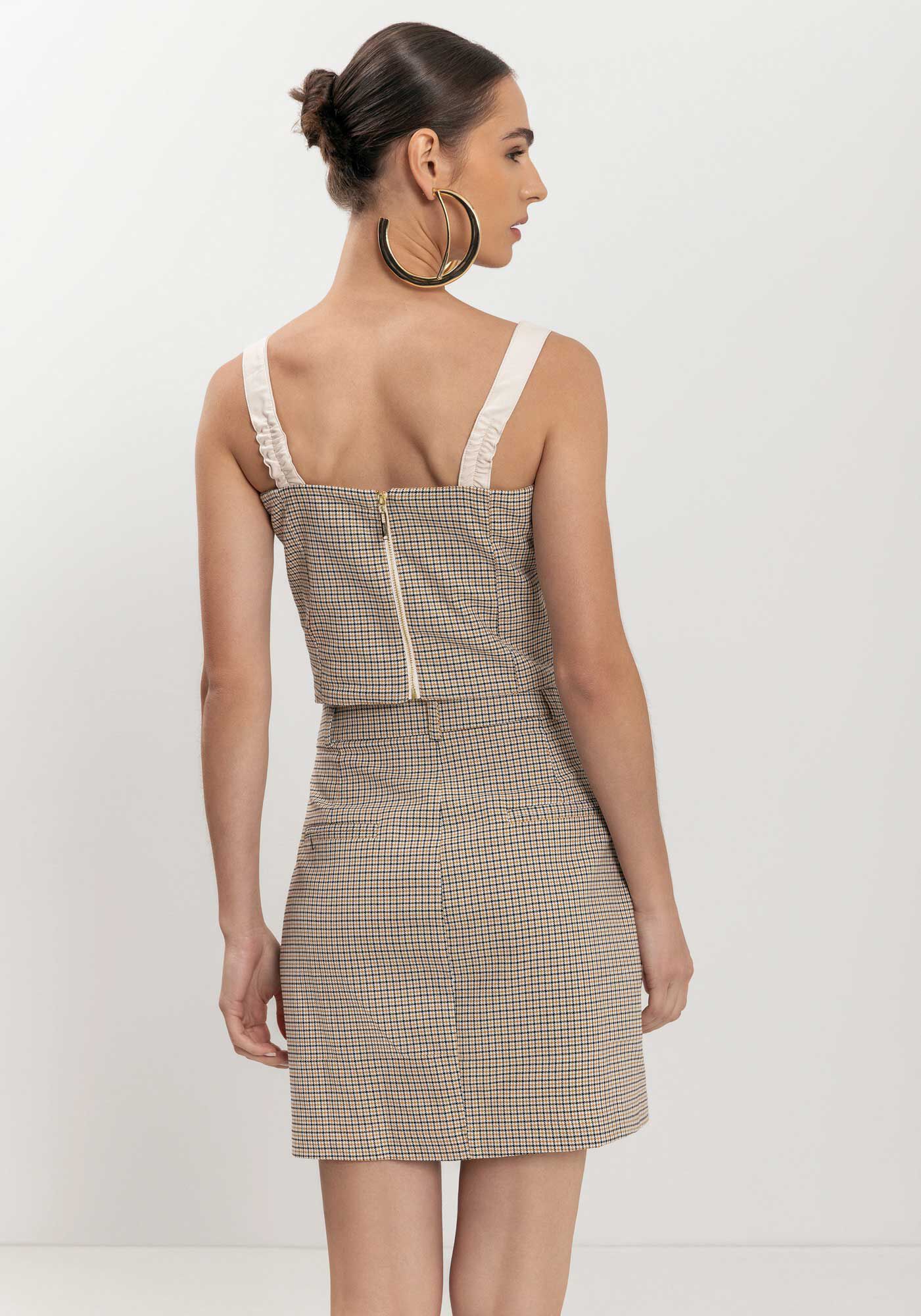 Saia Curta De Cintura M&eacute;dia Com Passantes E Z&iacute;per, , large.