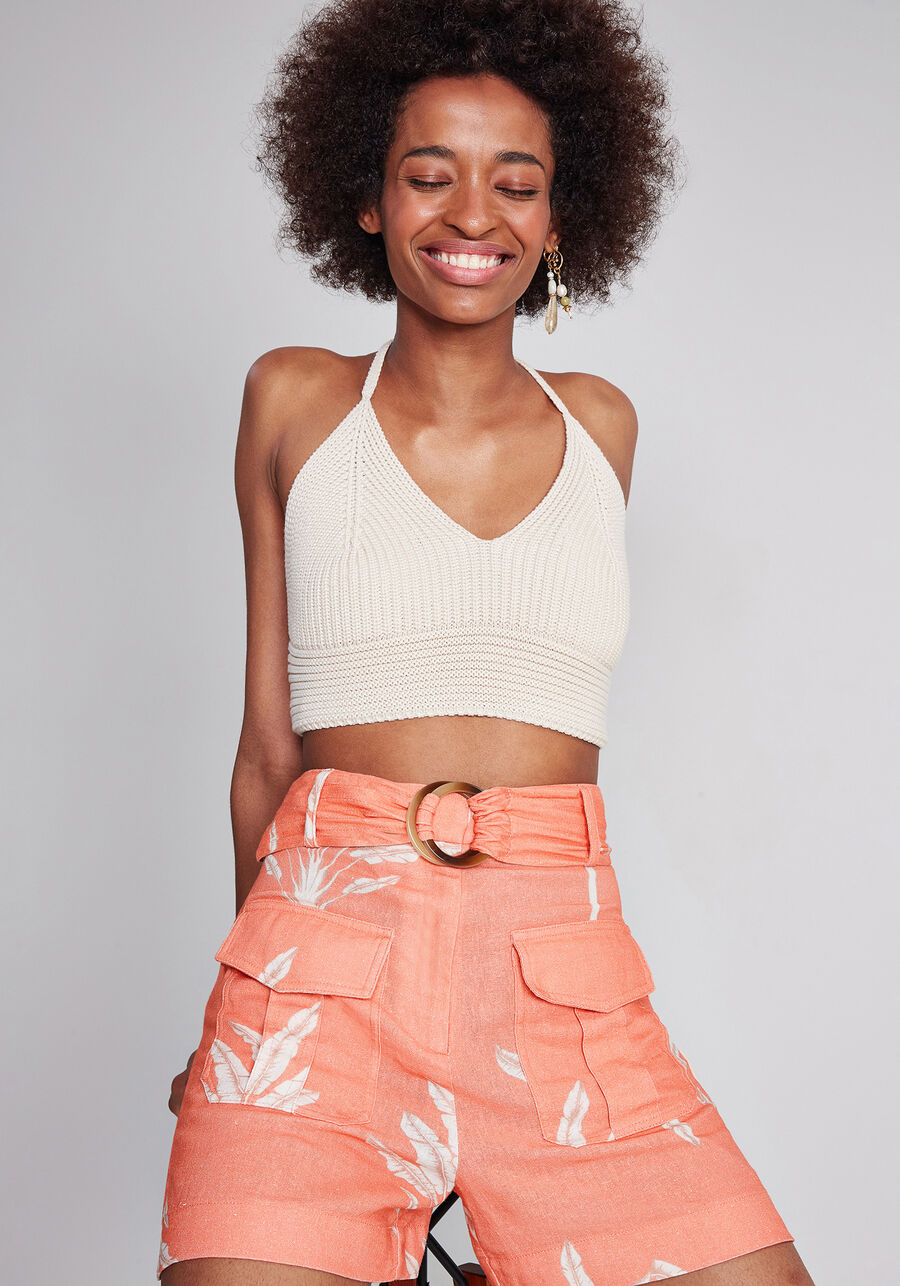 Shorts Cintura Alta Bolsos Linho, . Shorts Cintura Alta Bolsos Linho, , large.