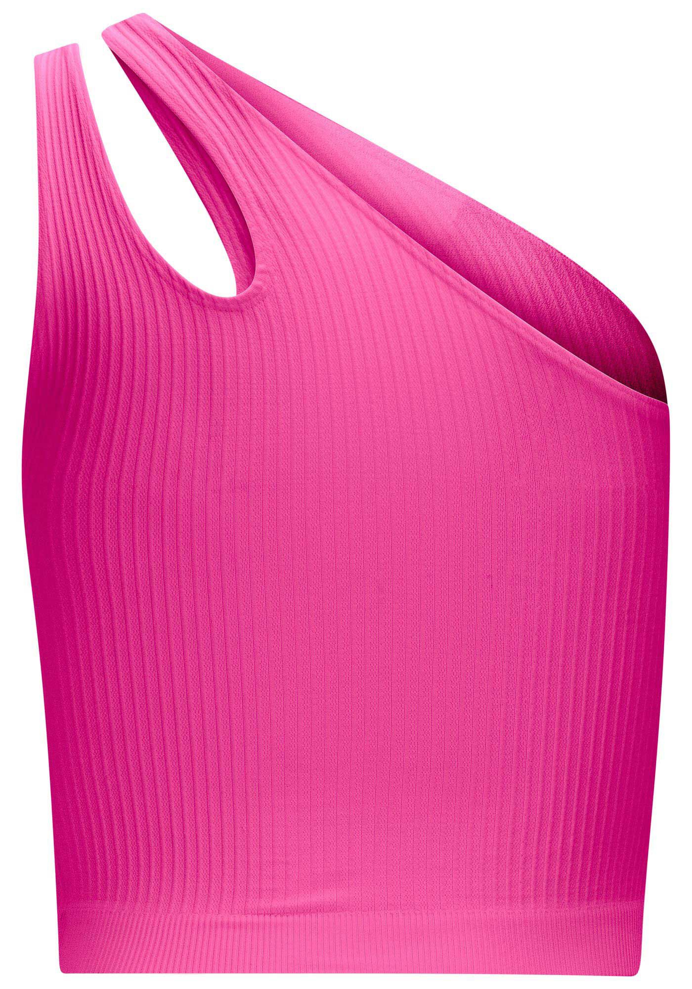 Blusa Cropped Seamless Um Ombro S&oacute; com Cut, , large.