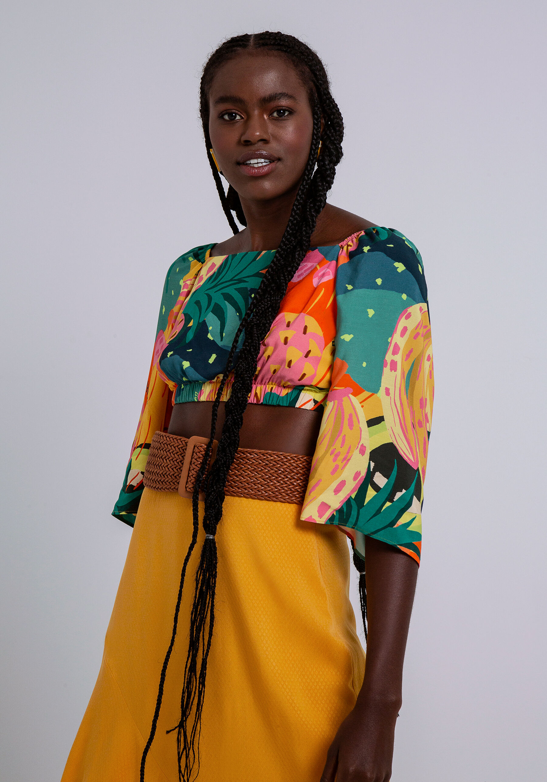 Blusa Cropped em Viscose com Laço Costas, . Blusa Cropped em Viscose com Laço Costas, , large.