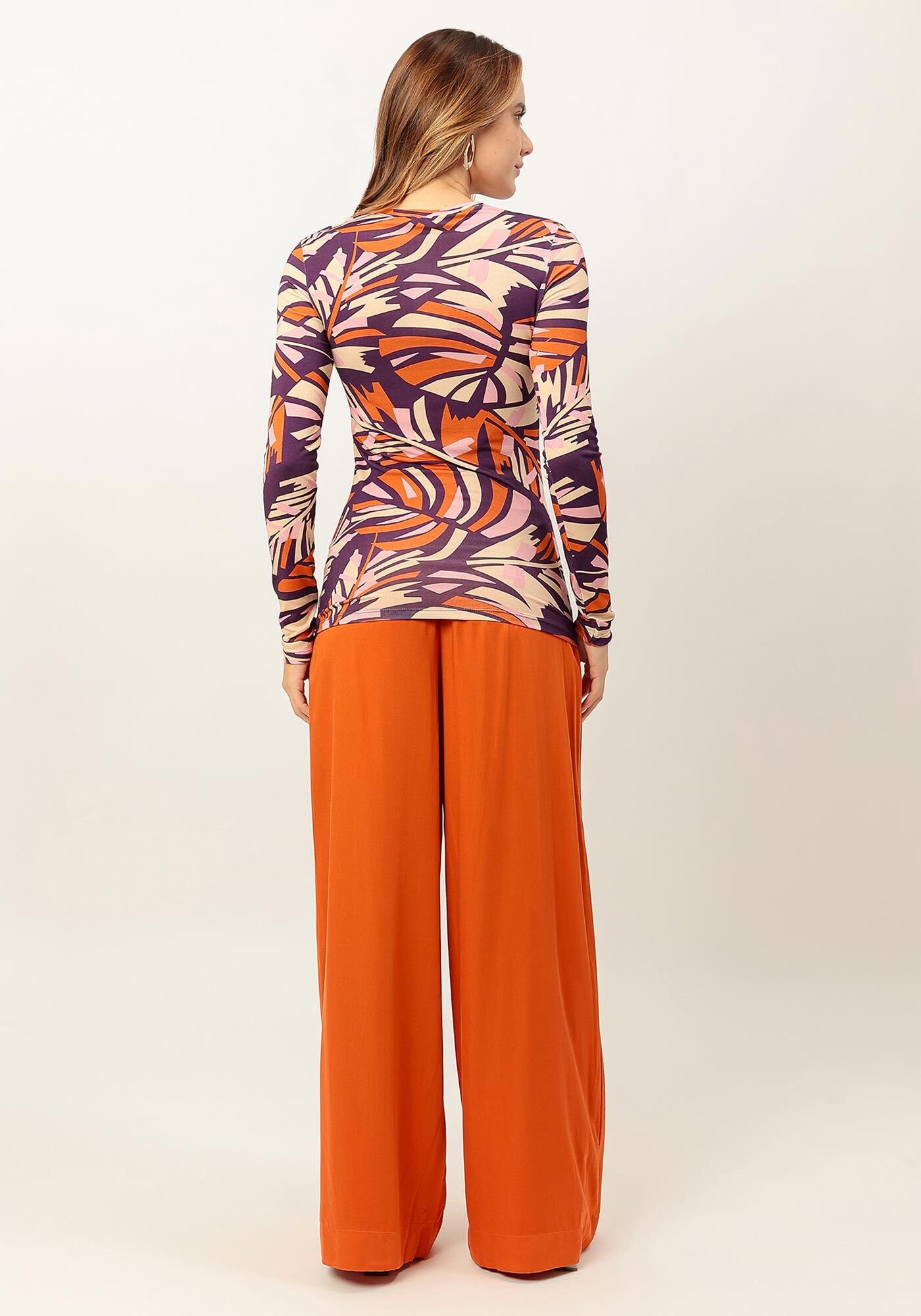 Blusa Manga Longa em Malha Viscose Estampada, , large.