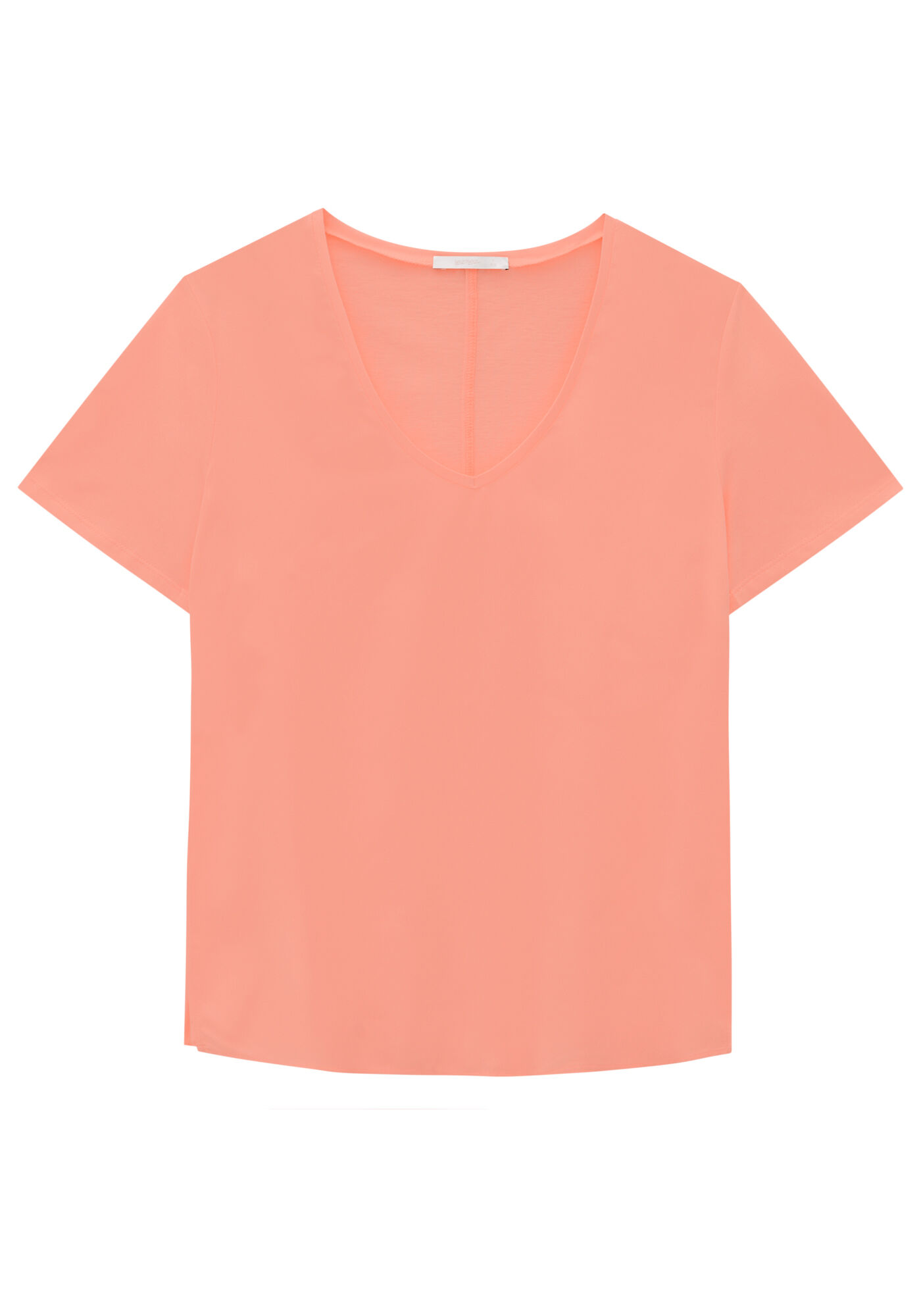 Blusa Manga Curta em Meia Malha com Decote V, , large.