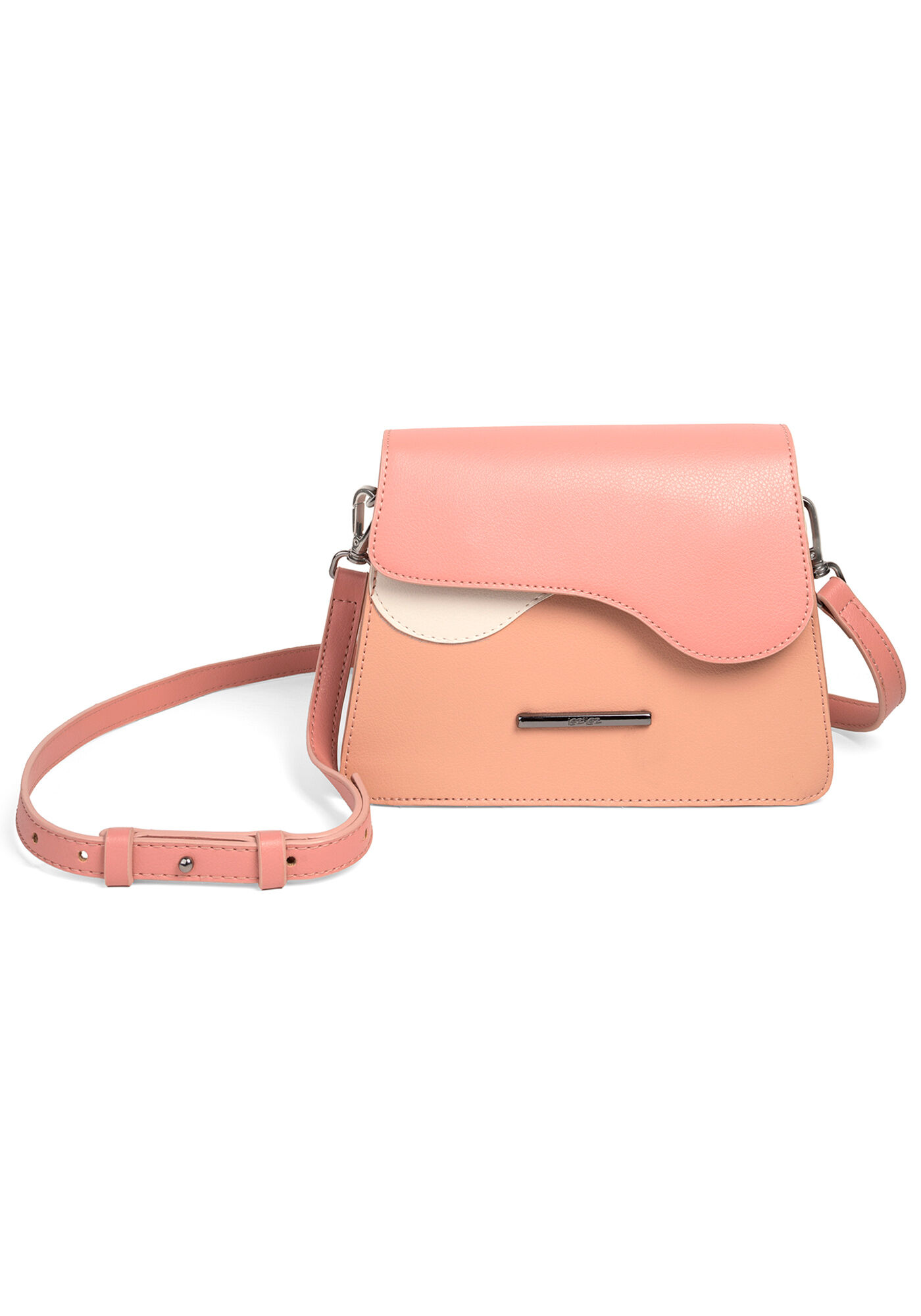 Bolsa Angular M&eacute;dia Estruturada Assim&eacute;trica, NUDE, large.