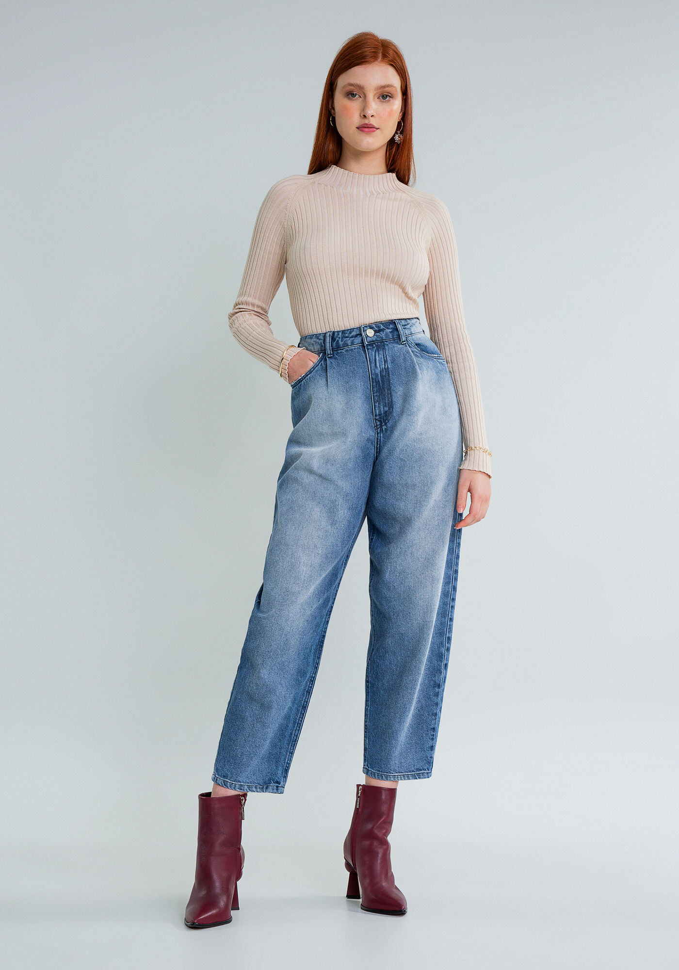 Cal&ccedil;a Jeans Mom Cropped, JEANS, large.