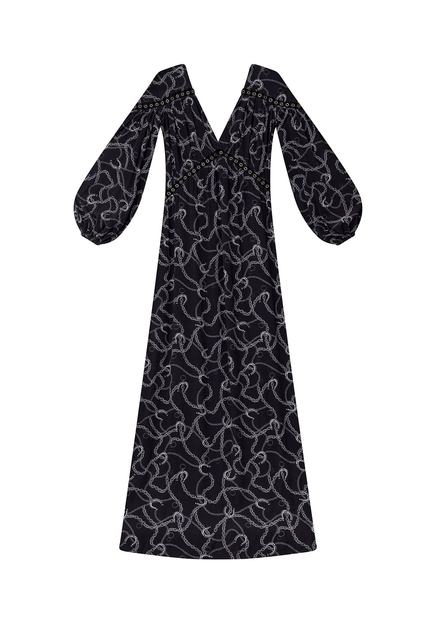 Vestido Longo Manga Longa Tecido, . Vestido Longo Manga Longa Tecido, , large.
