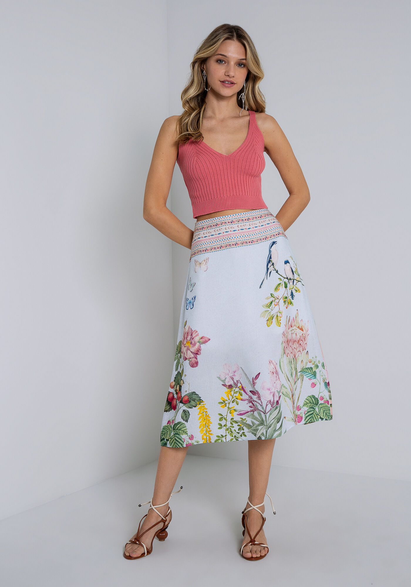 Saias de hotsell viscose estampada