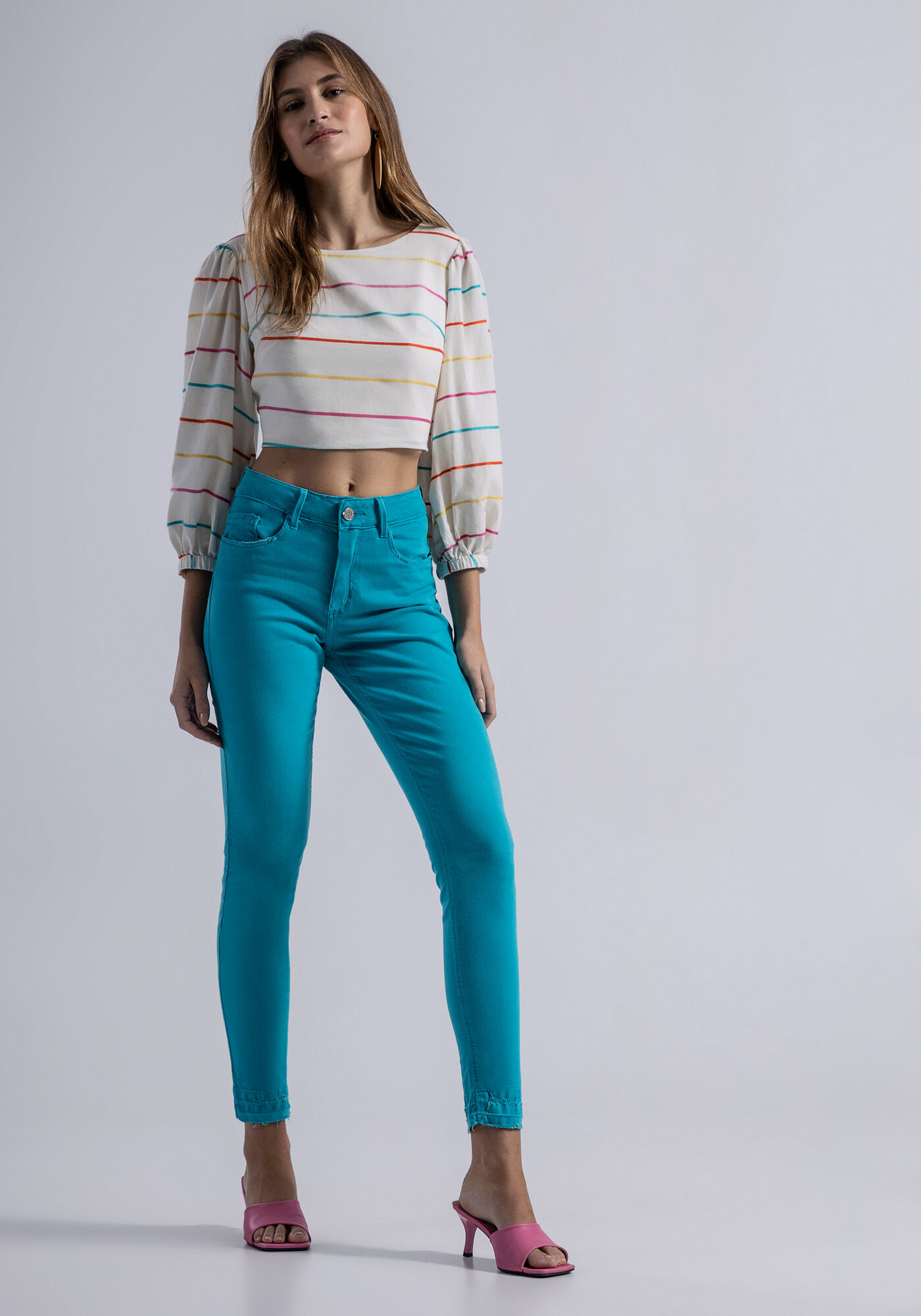 Cal&ccedil;a Sarja Skinny Bali Cropped Every Day, , large.