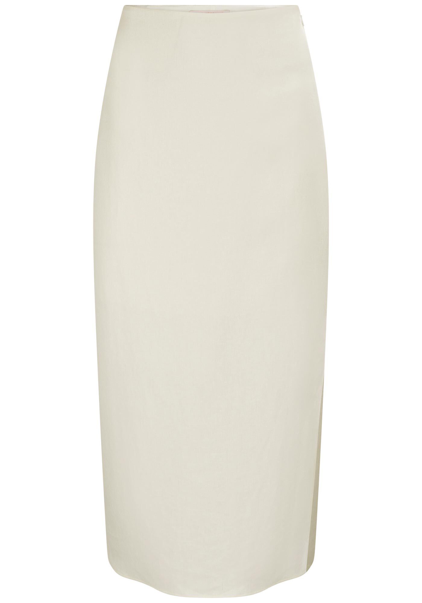 Saia Midi Reta em Linho com Cintura Alta, , large.