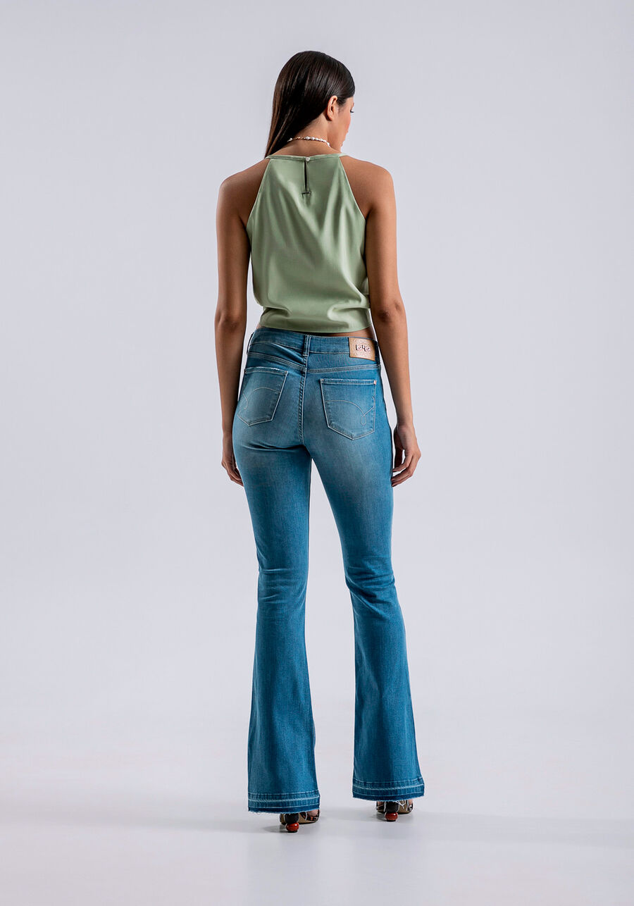 Blusa com Alças Cropped com Laço, VERDE PRELUDIO. Blusa com Alças Cropped com Laço, VERDE PRELUDIO, large.