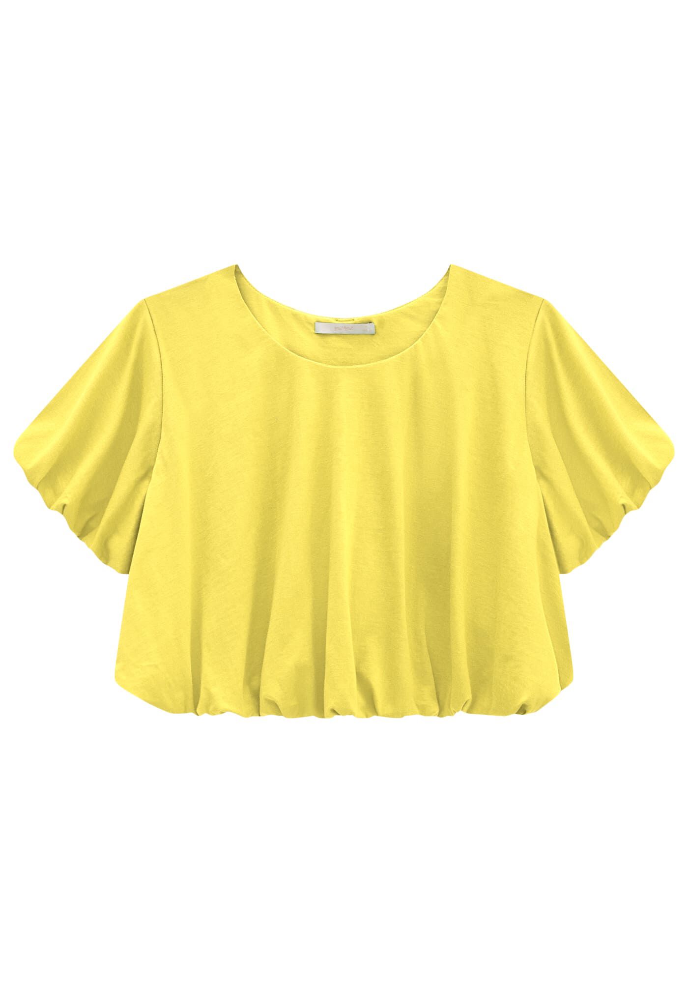 Blusa Cropped em Malha Balon&ecirc;, , large.