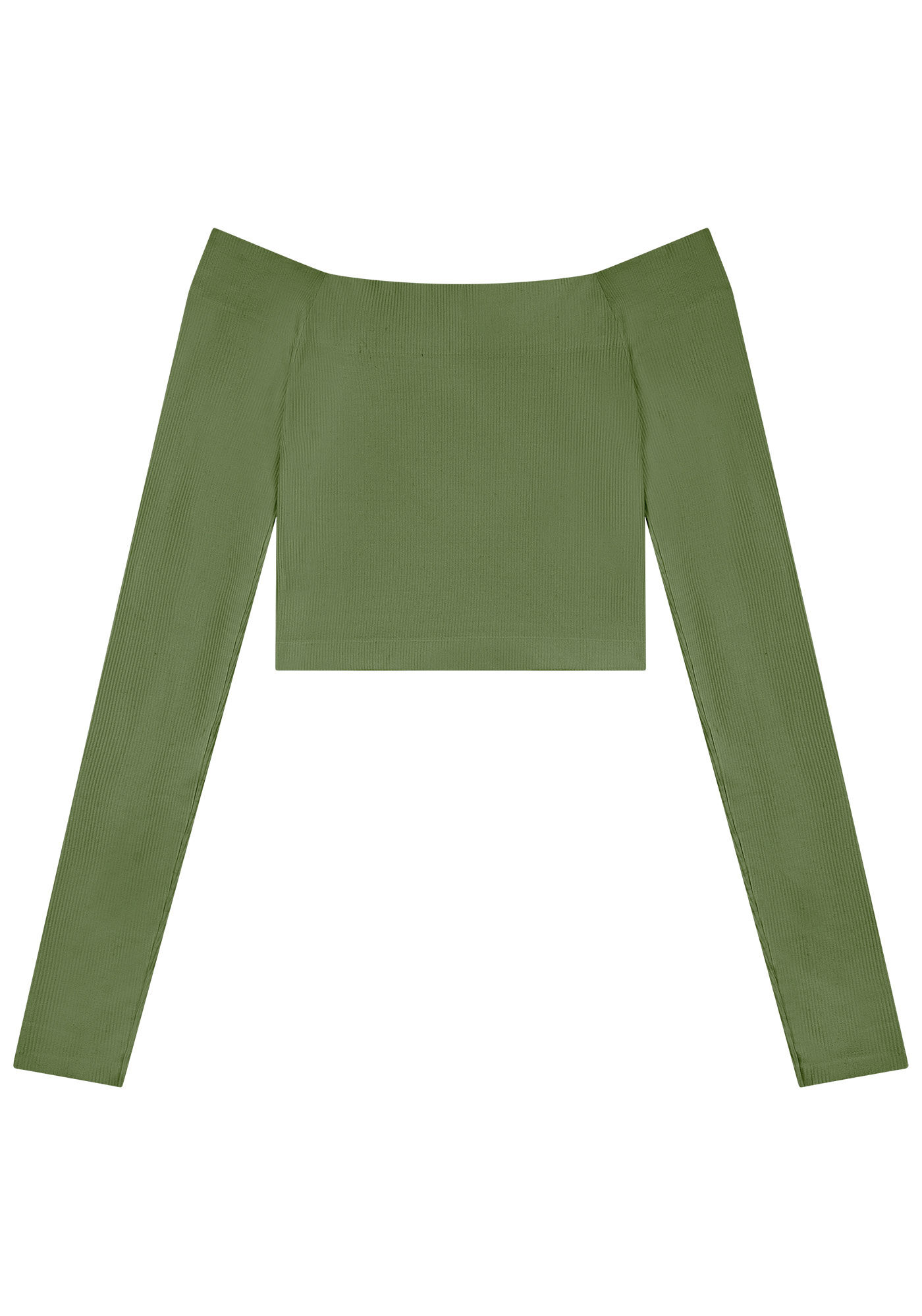 Blusa Manga Longa com Decote Ombro a Ombro, , large.