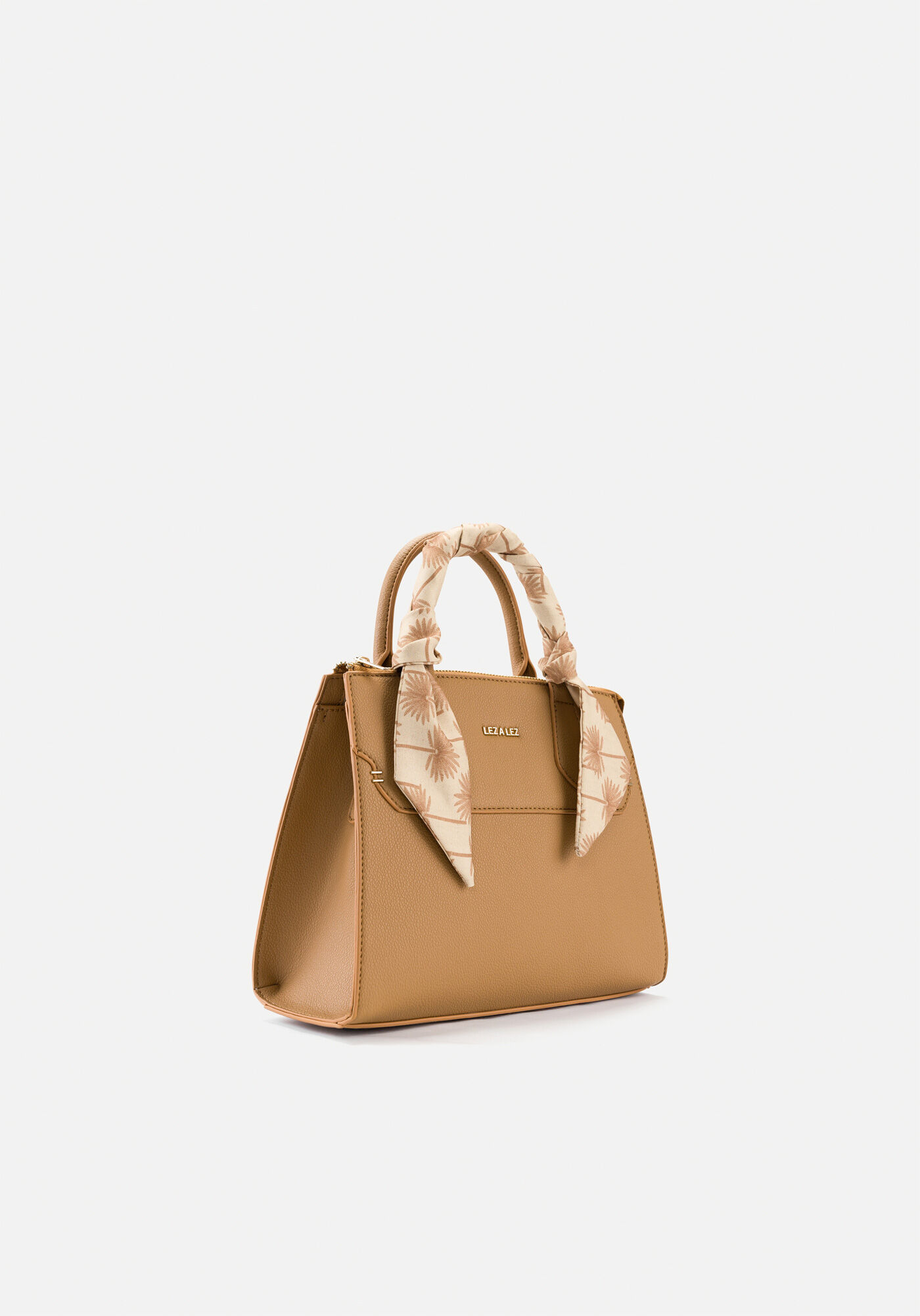 Bolsa M&eacute;dia Com Al&ccedil;as De M&atilde;o E Len&ccedil;o, MARROM, large.