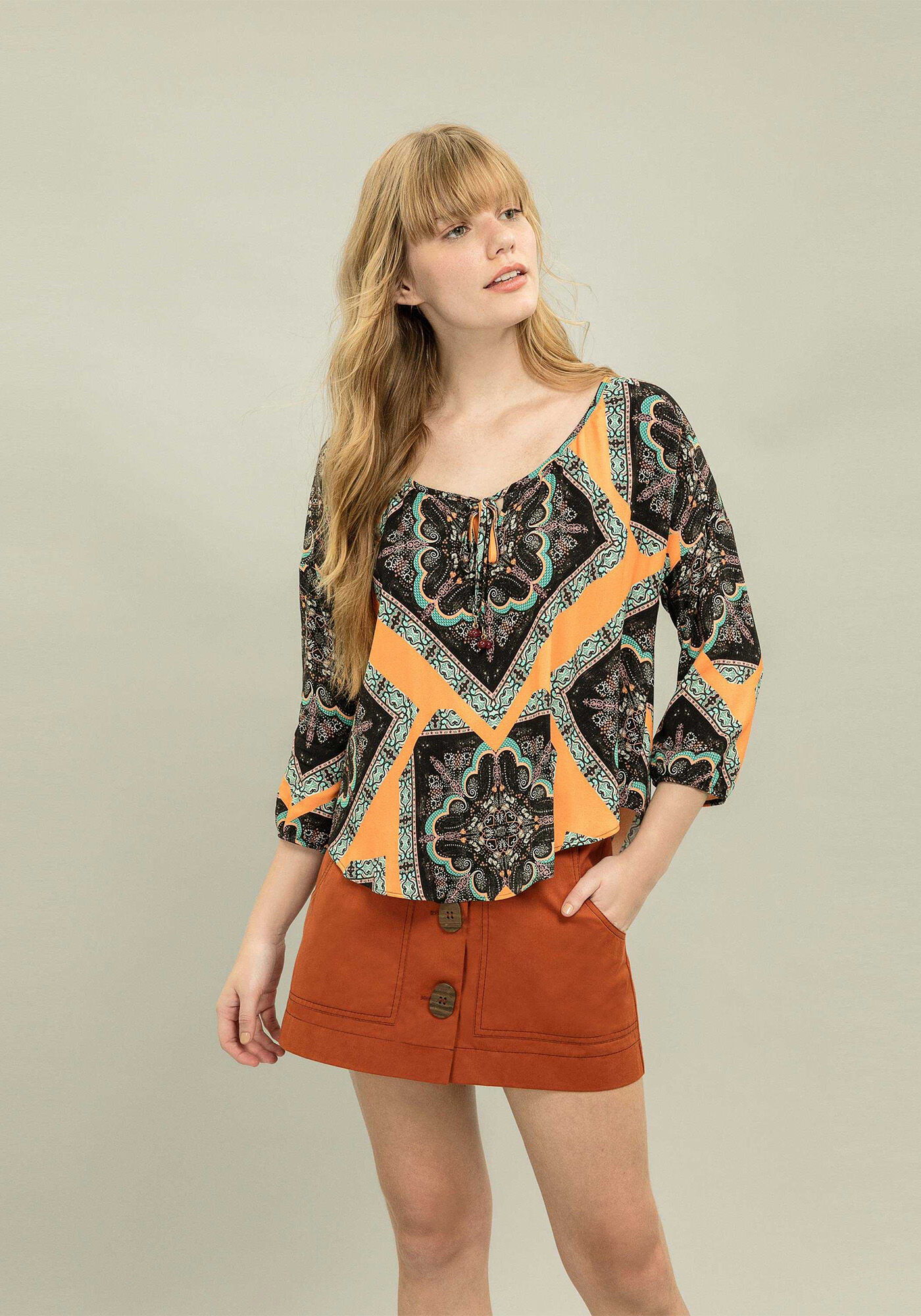 Blusa Manga 3/4 Estampa, , large.